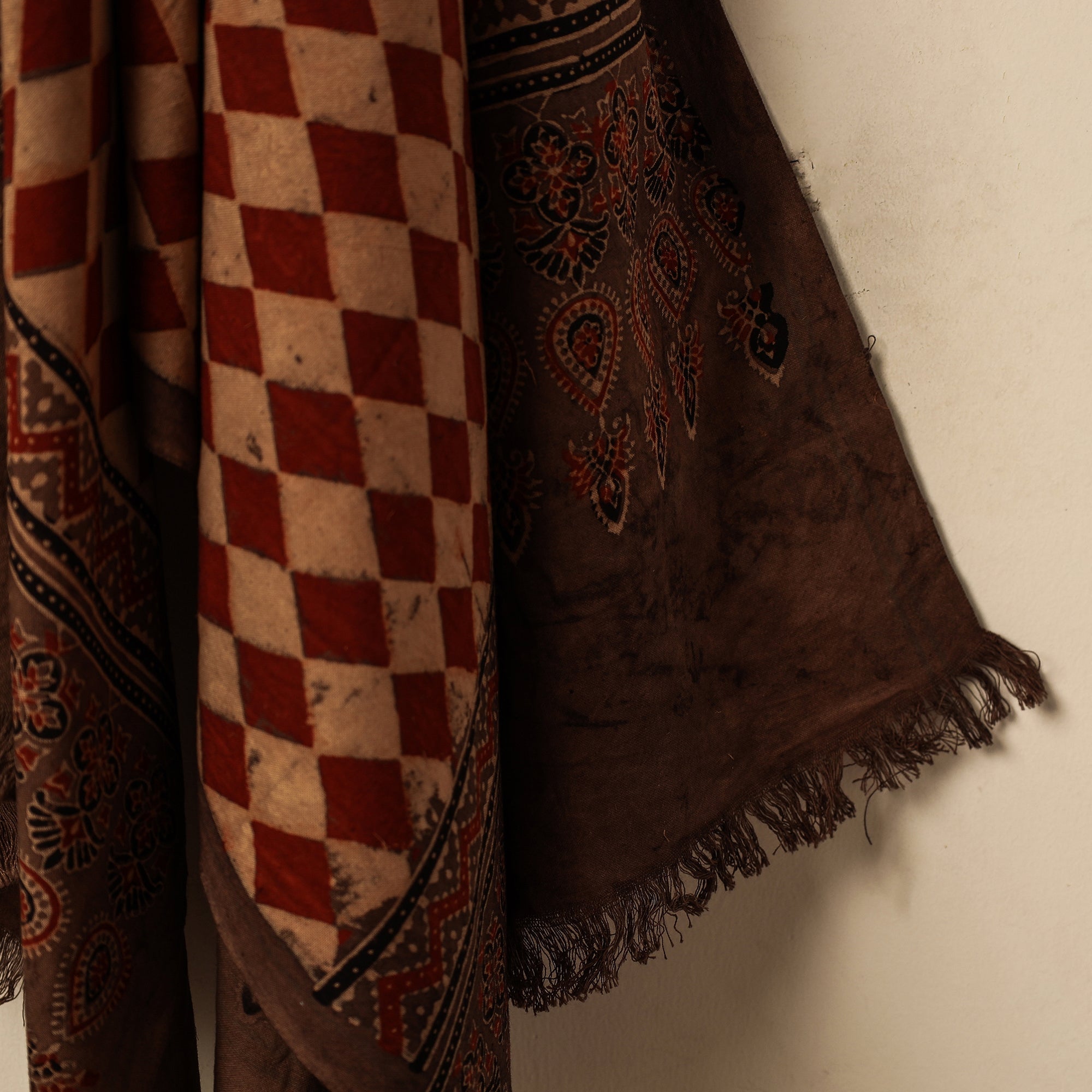 KACHCHH JI CHHAAP Brown - Block Print Cotton Ajrakh Handloom Towel - view 3