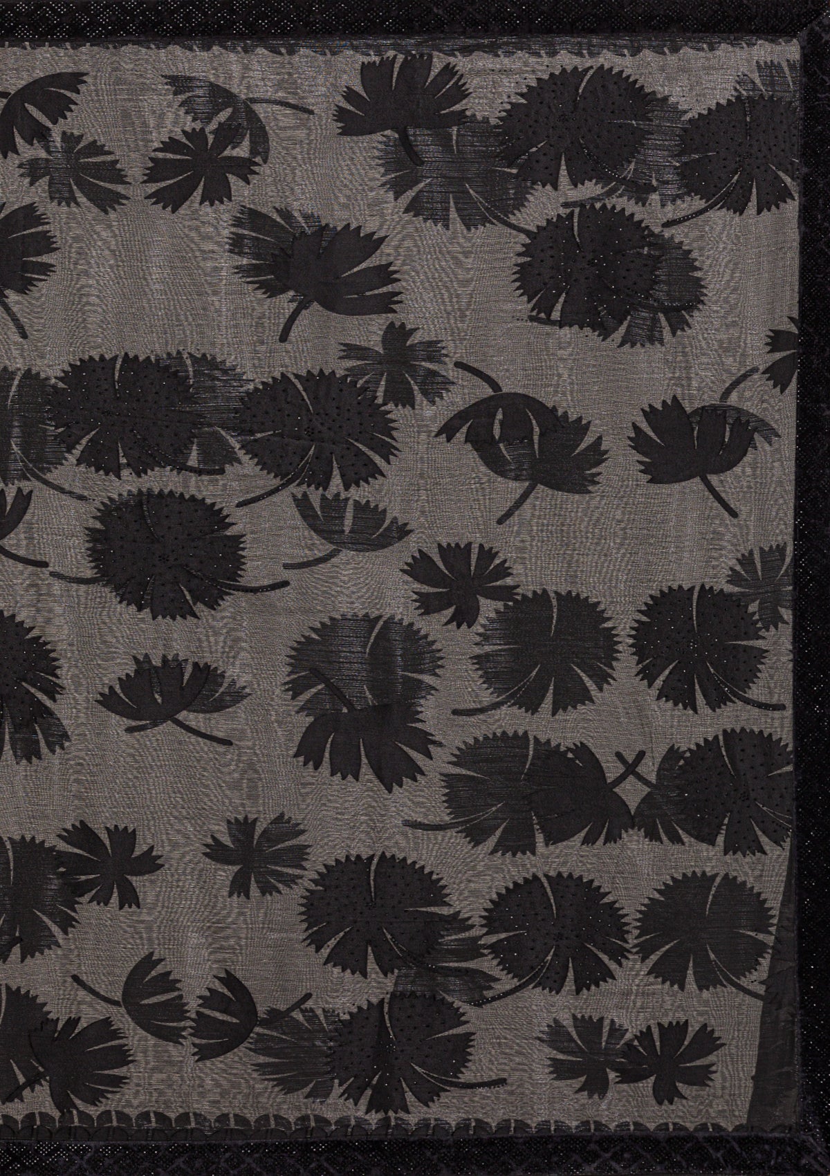 Koskii Black Stonework Organza Saree – Women's - view 8