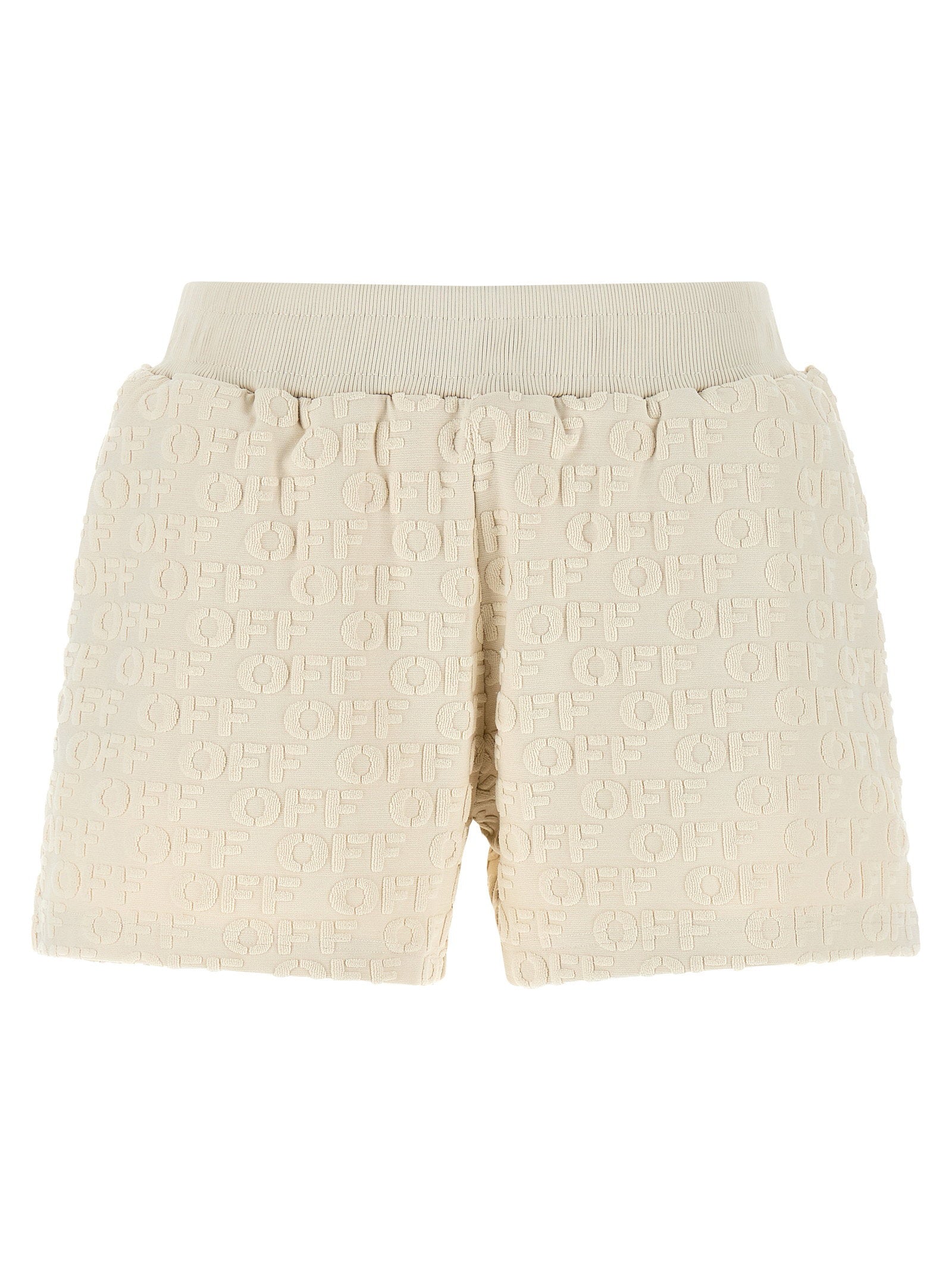 Off White Terry Shorts – 100% cotton