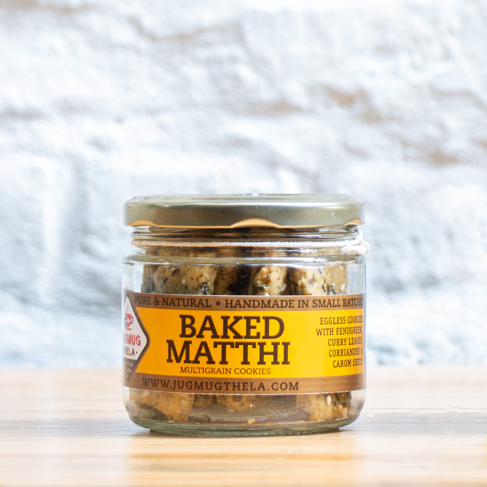 Baked matthi wholewheat – JUGMUG THELA Baked Matthi – Wholewheat Munchies With Real Herbs