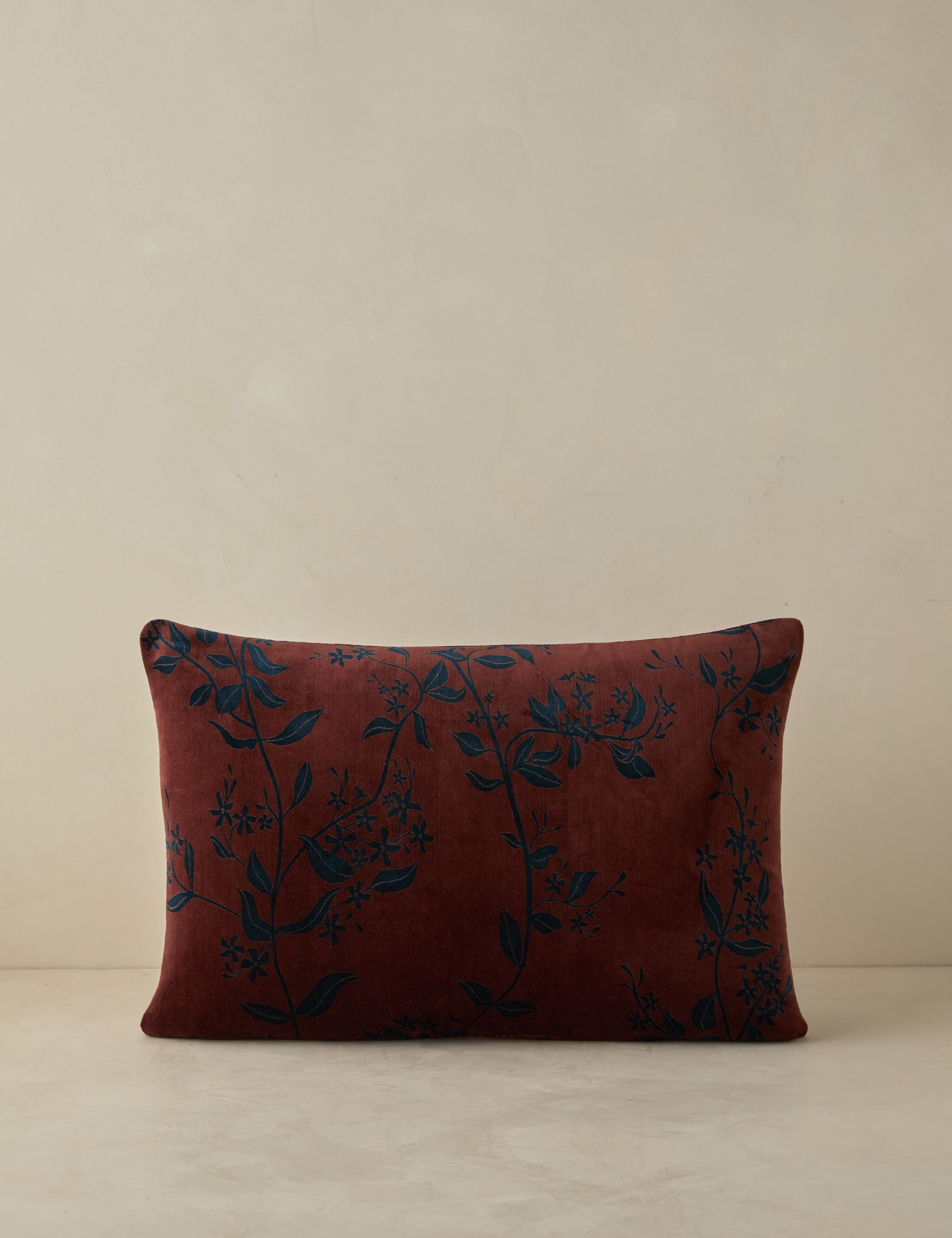 Lulu and Georgia Carmine Velvet Pillow – Sangria - view 5