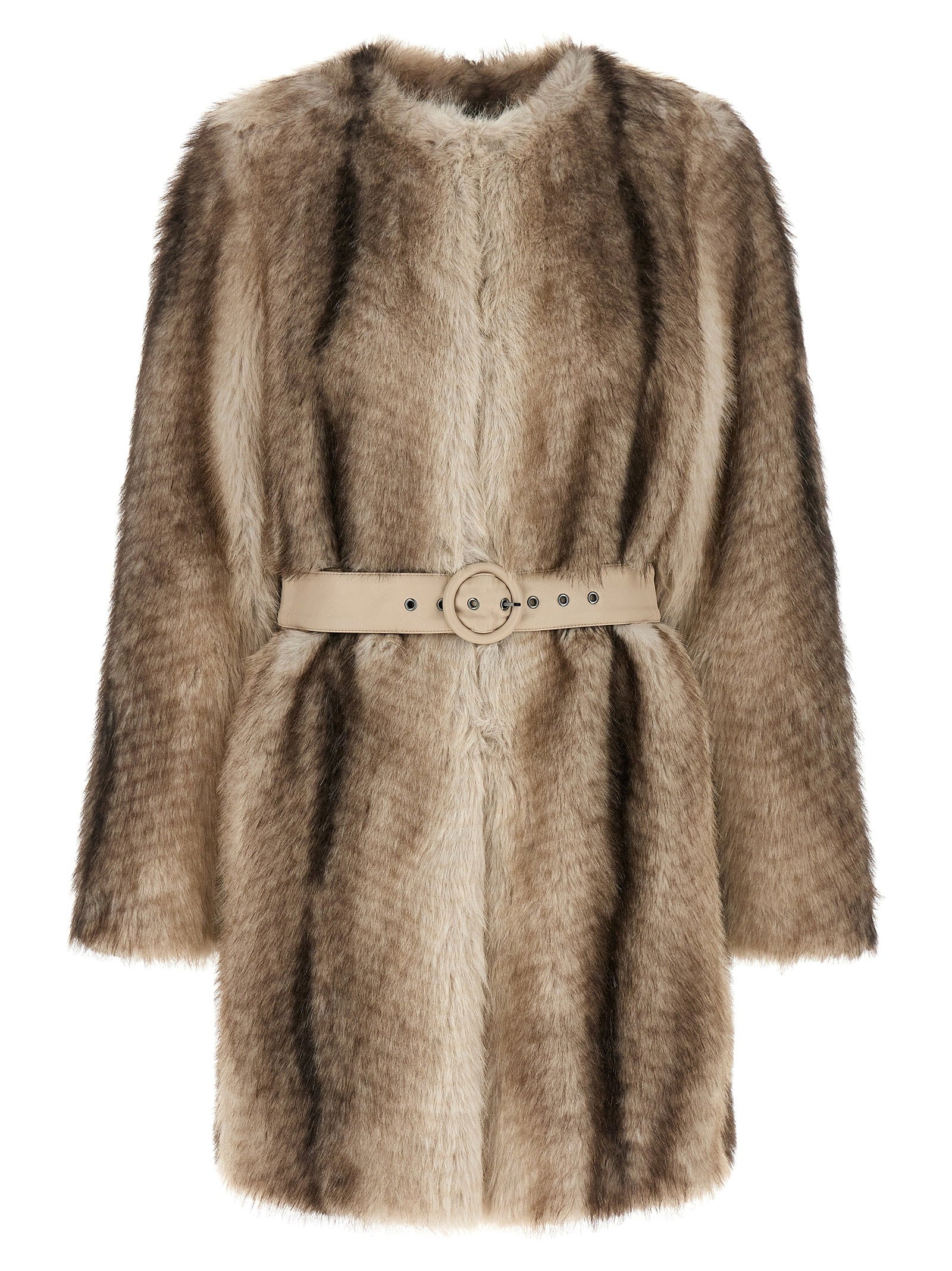 Twin Set Eco-fur Coat – 100% polyester