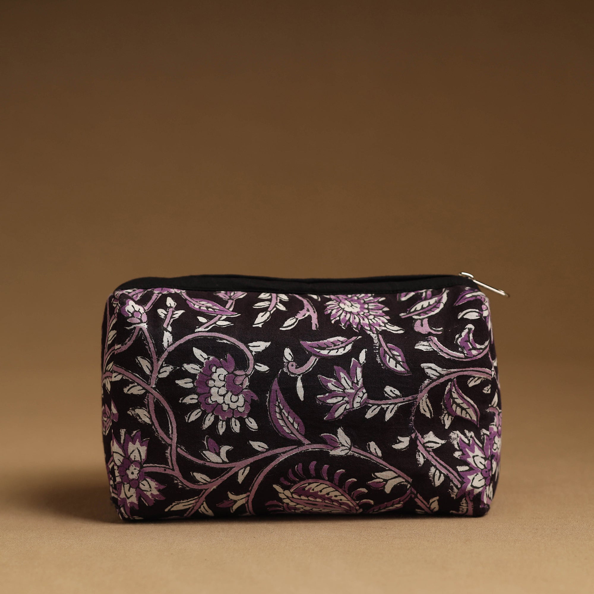 NOORI BAZAR Black - Handmade Cotton Toiletry Pouch 12