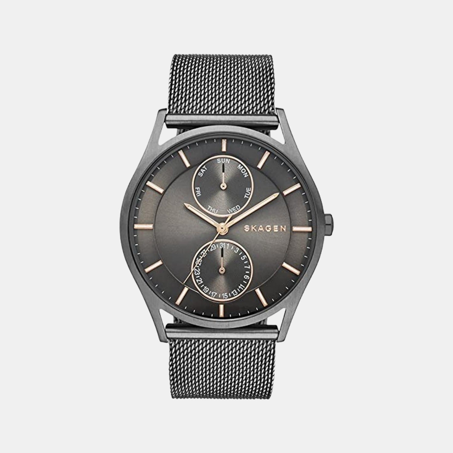 Skagen Holst Men Quartz Grey Dial Chronograph Stainless Steel Watch SKW6180