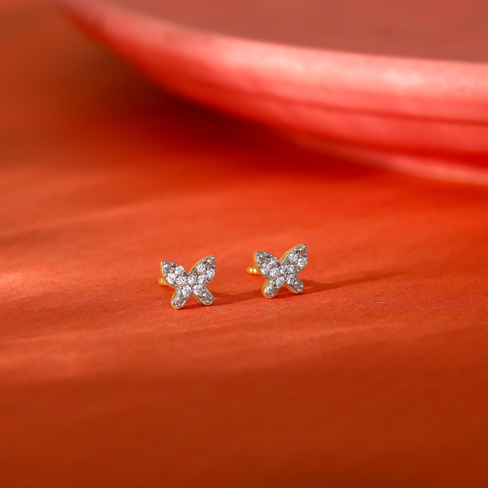 GIVA Jewellery Gold Evolve Diamond Earrings - view 2