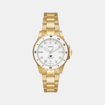 Fossil Blue Dive Women Quartz White Dial Analog Stainless Steel Watch ES5350 - view 2