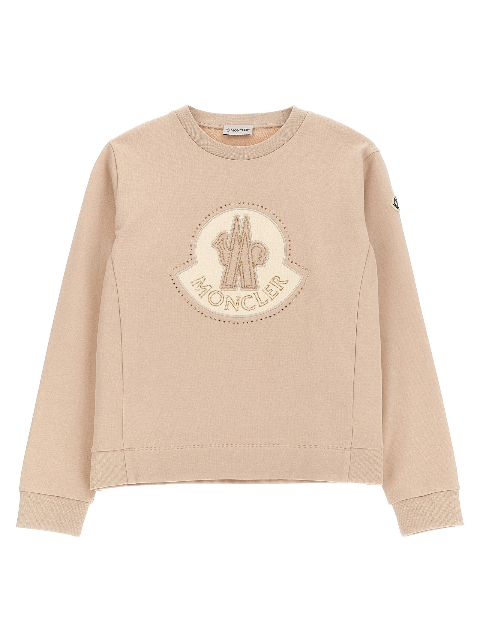 Moncler Enfant Rhinestone Logo Sweatshirt – 100% cotton