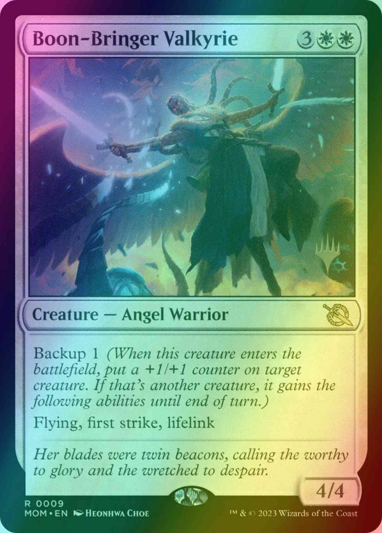 Boon-bringer valkyrie 9p – Magic Boon-Bringer Valkyrie [9p] [Promo Pack] [March of the Machine: Promos] [Foil]