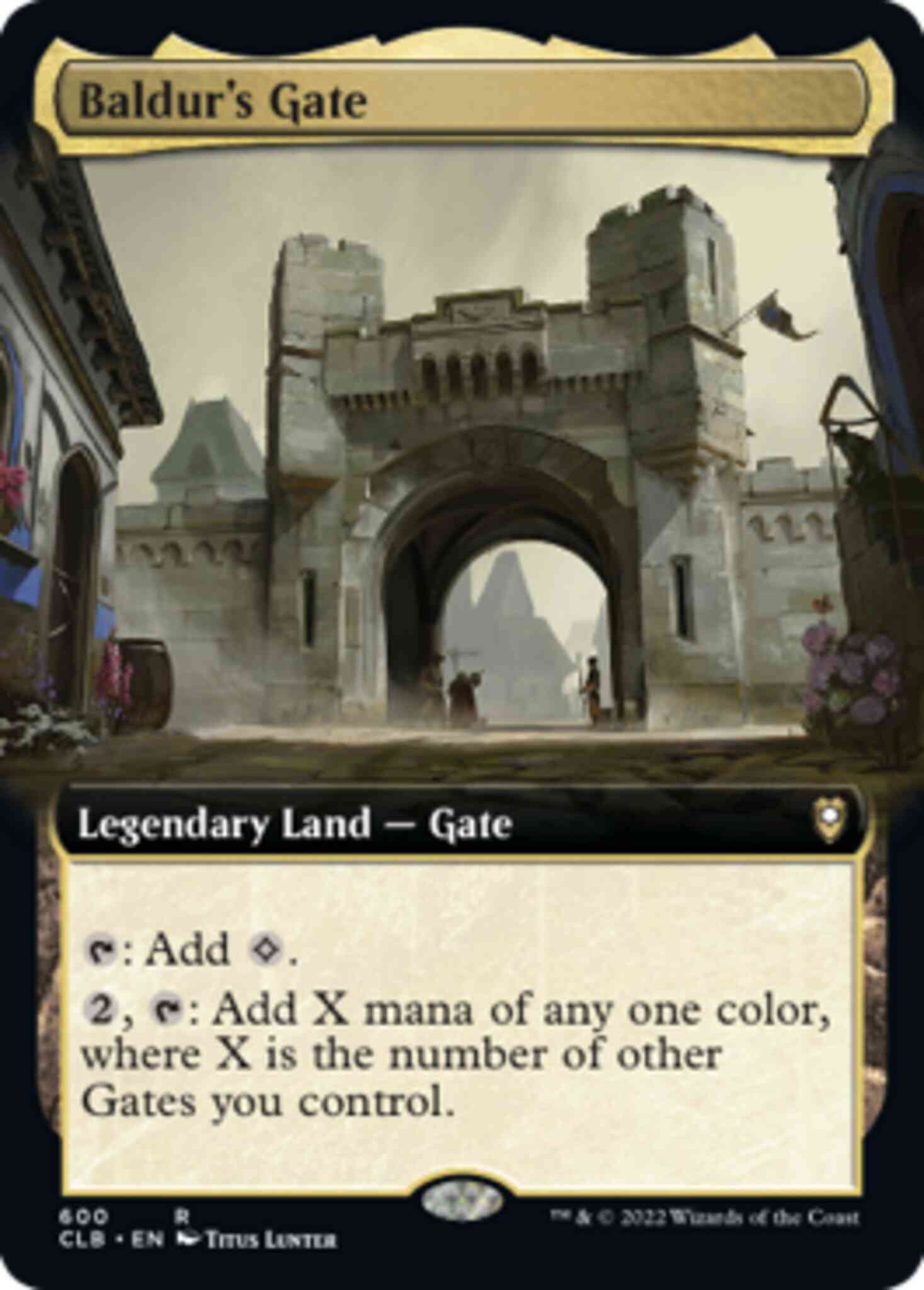 Gate 600 extended – Magic Baldur's Gate [600] [Extended Art] [Commander Legends: Battle for Baldur's Gate] [Non-Foil]
