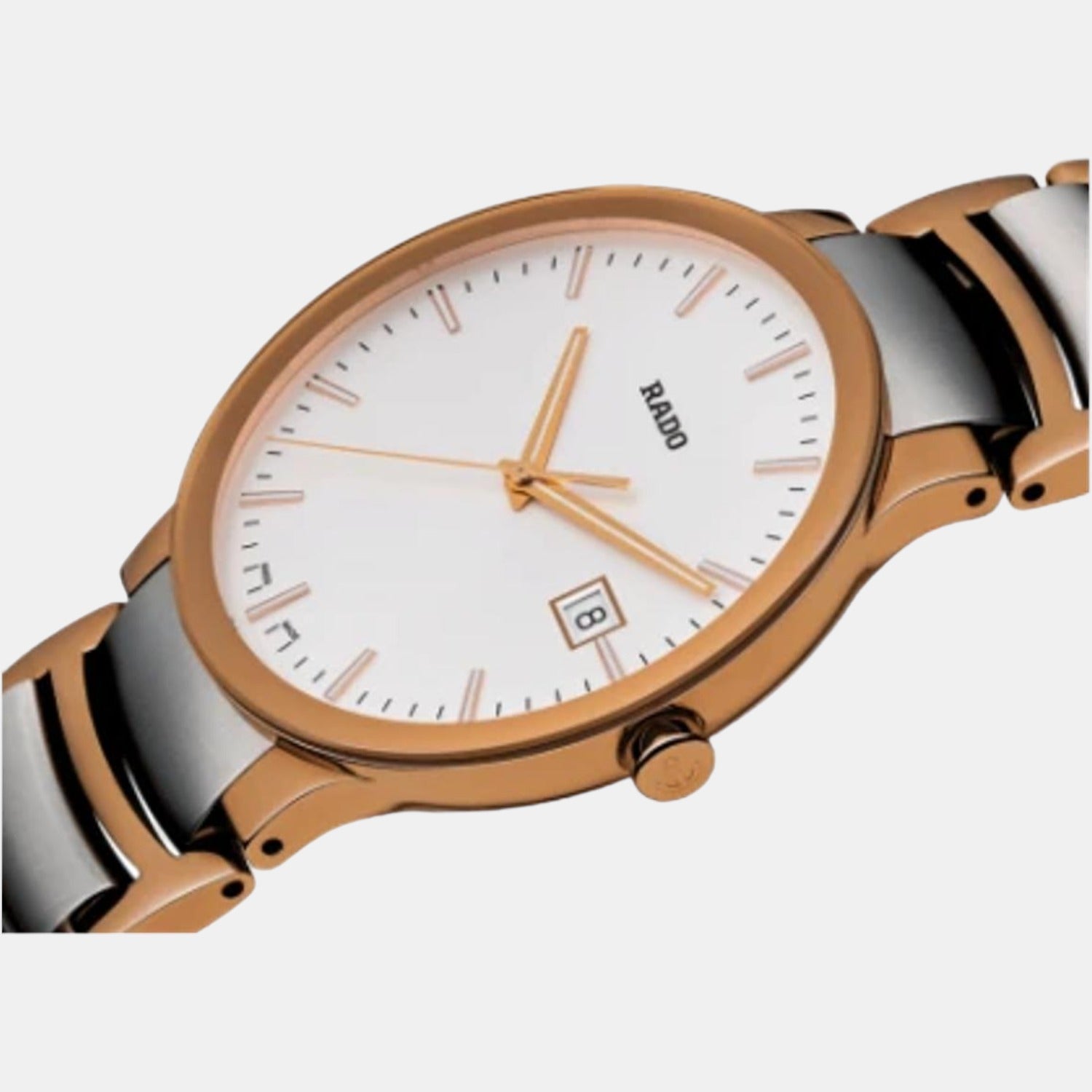 Rado Centrix Men Quartz White Dial Analog Stainless Steel Watch R30554103 - view 2