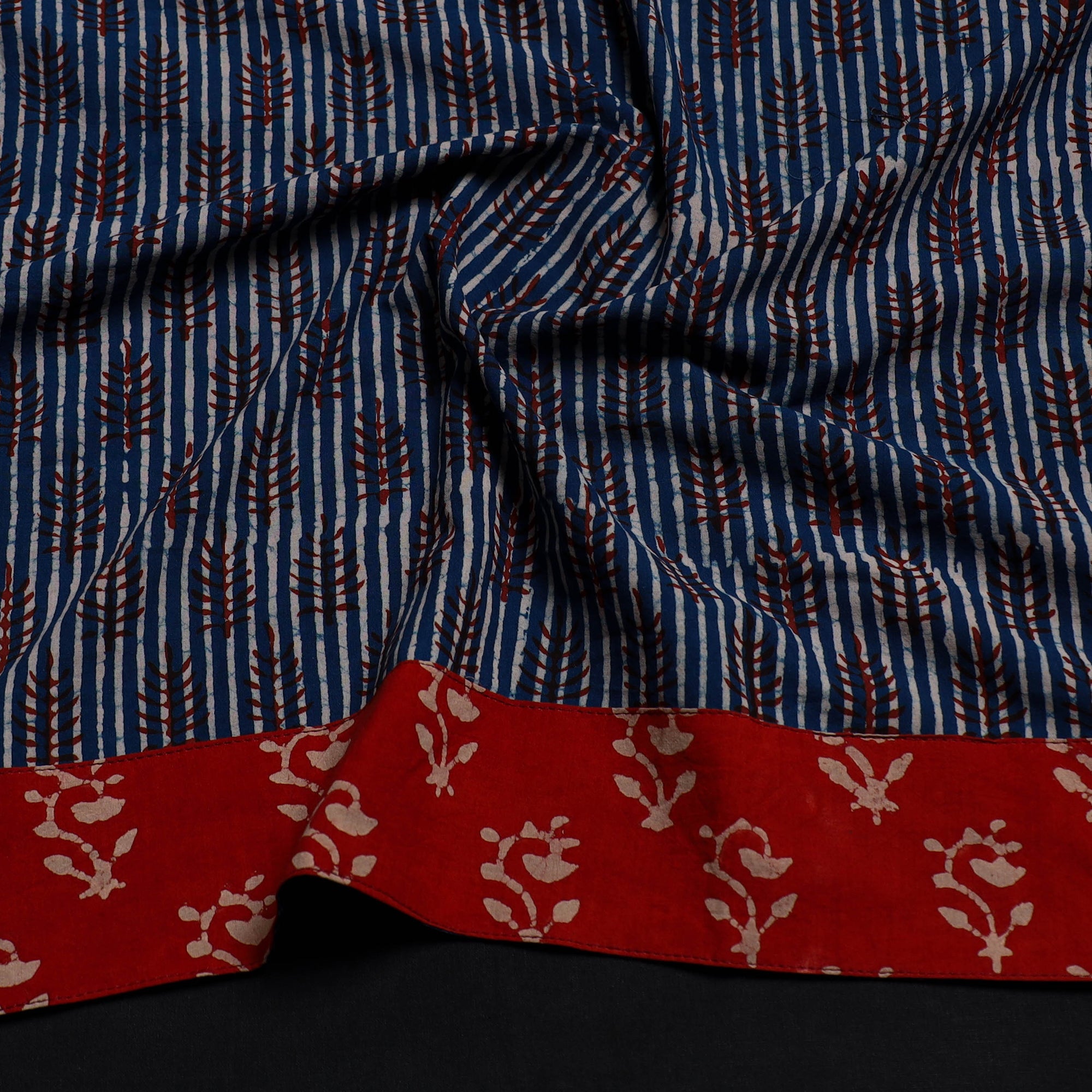 NOORI BAZAR Blue - Block Print Cotton Pipad Blouse Piece 126 - view 2