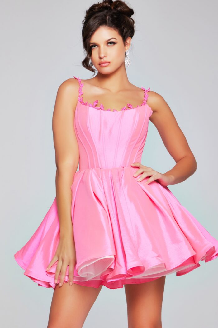 Jovani 40379 A Line Homecoming Short Beaded Cocktail Dress - view 4