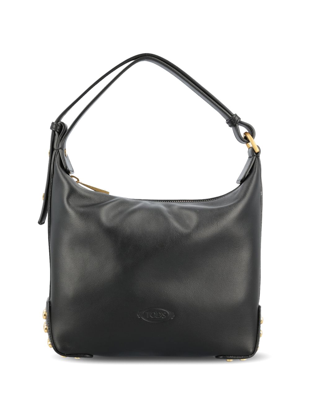 Tod's Studded Leather Shoulder Bag – Outer: Calfskin 100%