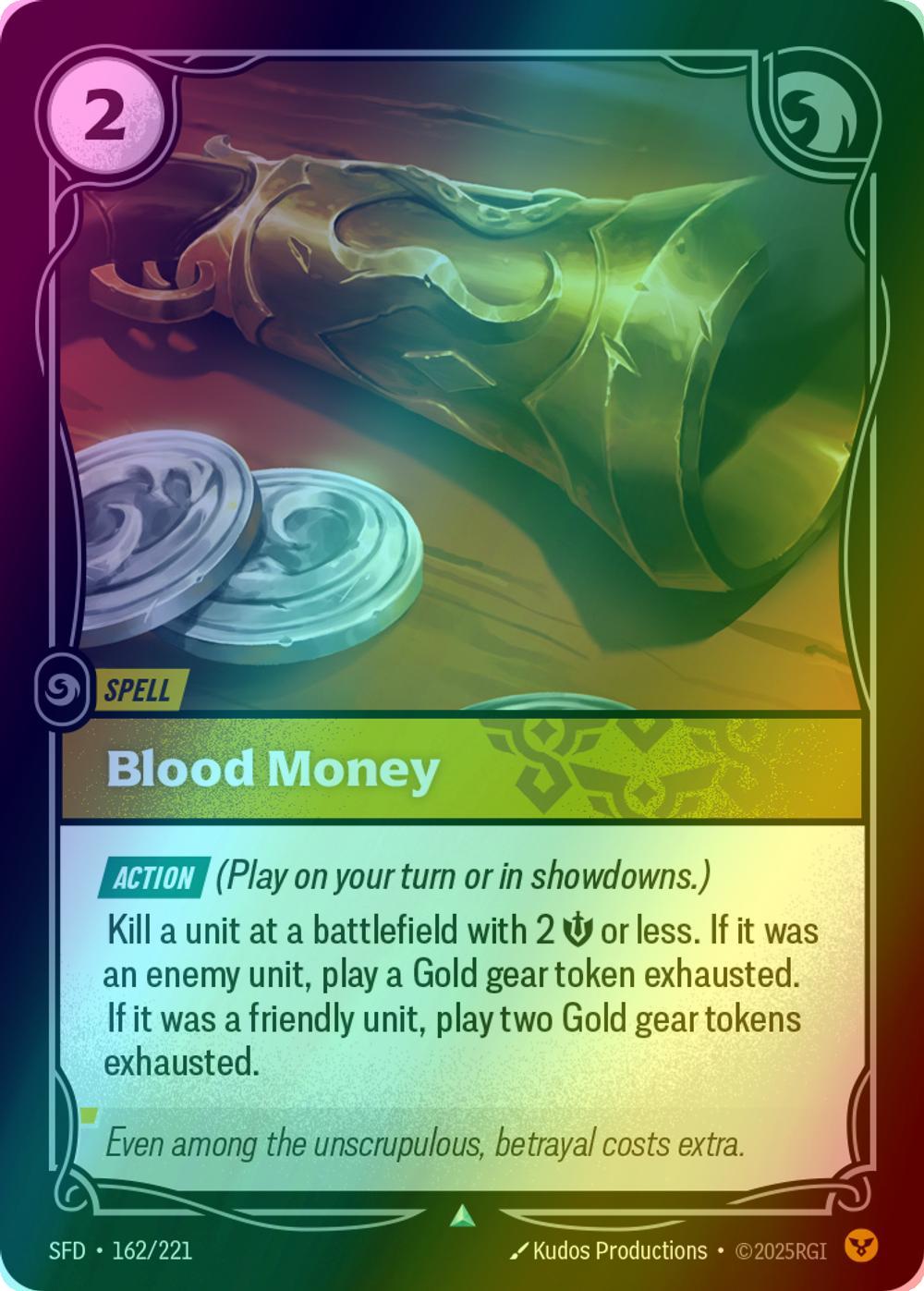 221 spiritforged foil – Riftbound Blood Money - 162/221 [Spiritforged] [Foil]