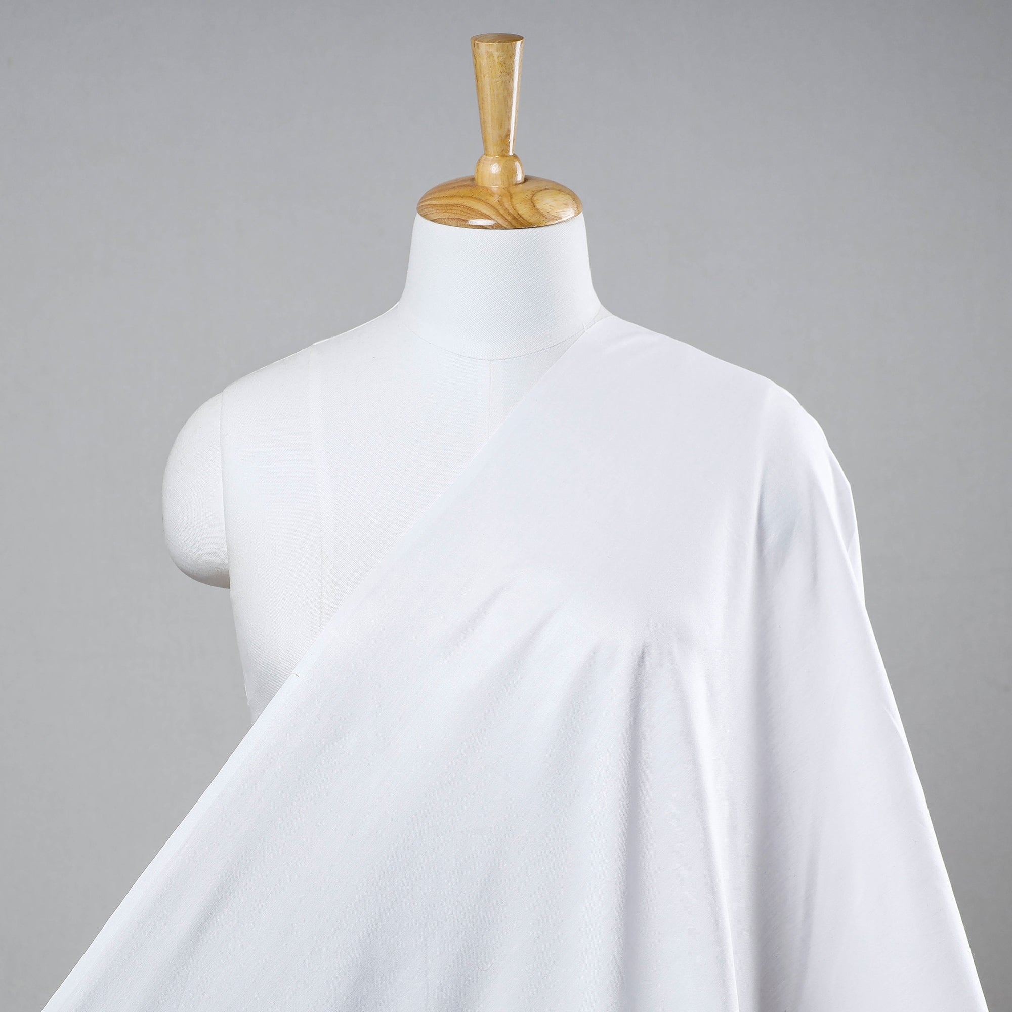 ITOKRI CRAFTS INITIATIVE White Bhagalpuri Linen Cotton Fabric