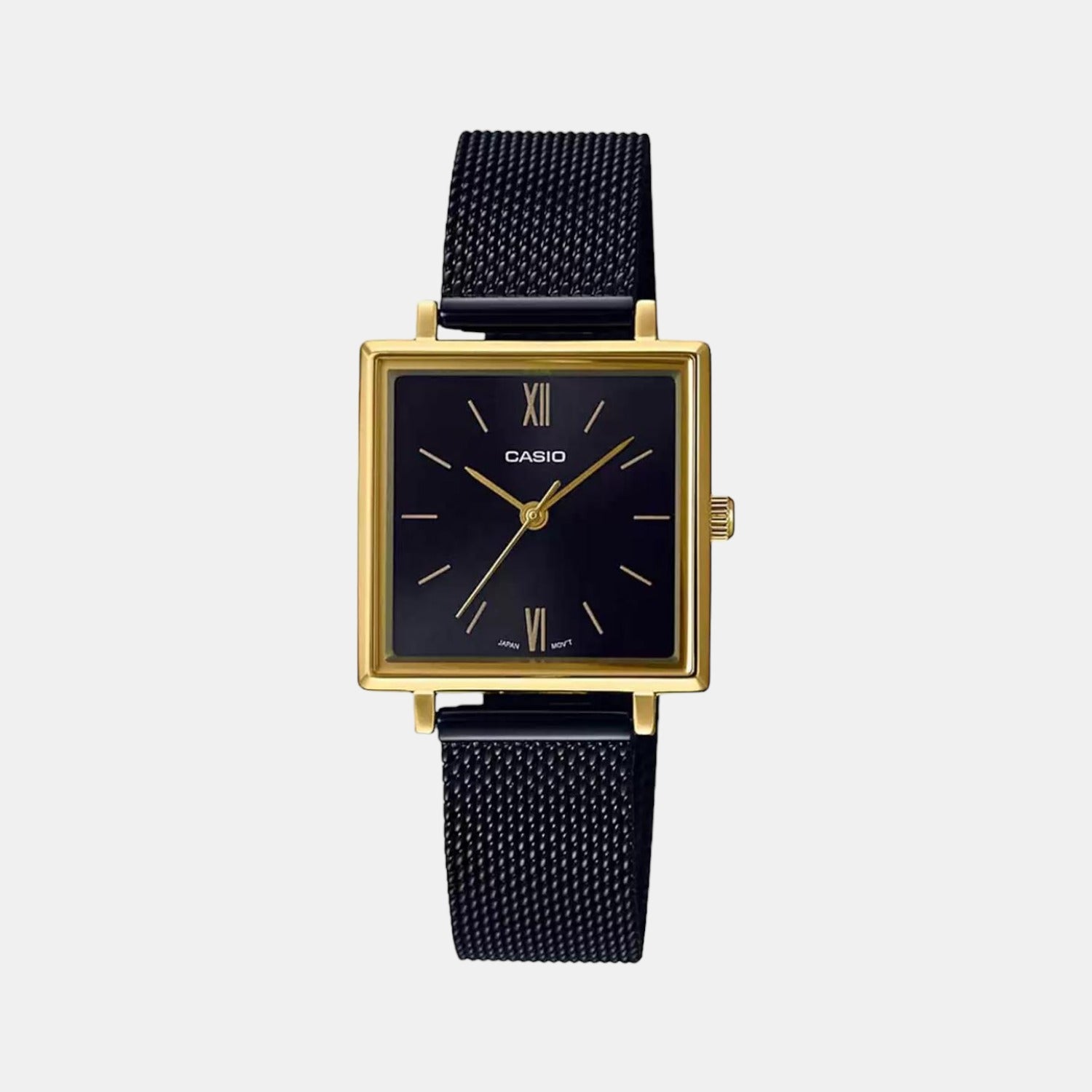 Casio Enticer Women Quartz Black Dial Analog Stainless Steel Watch A1547