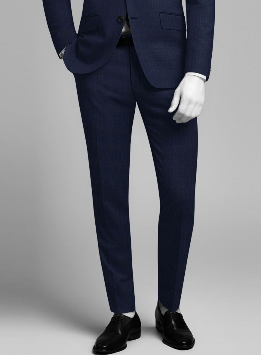 StudioSuits Napolean Xina Tartan Blue Wool Suit - view 6