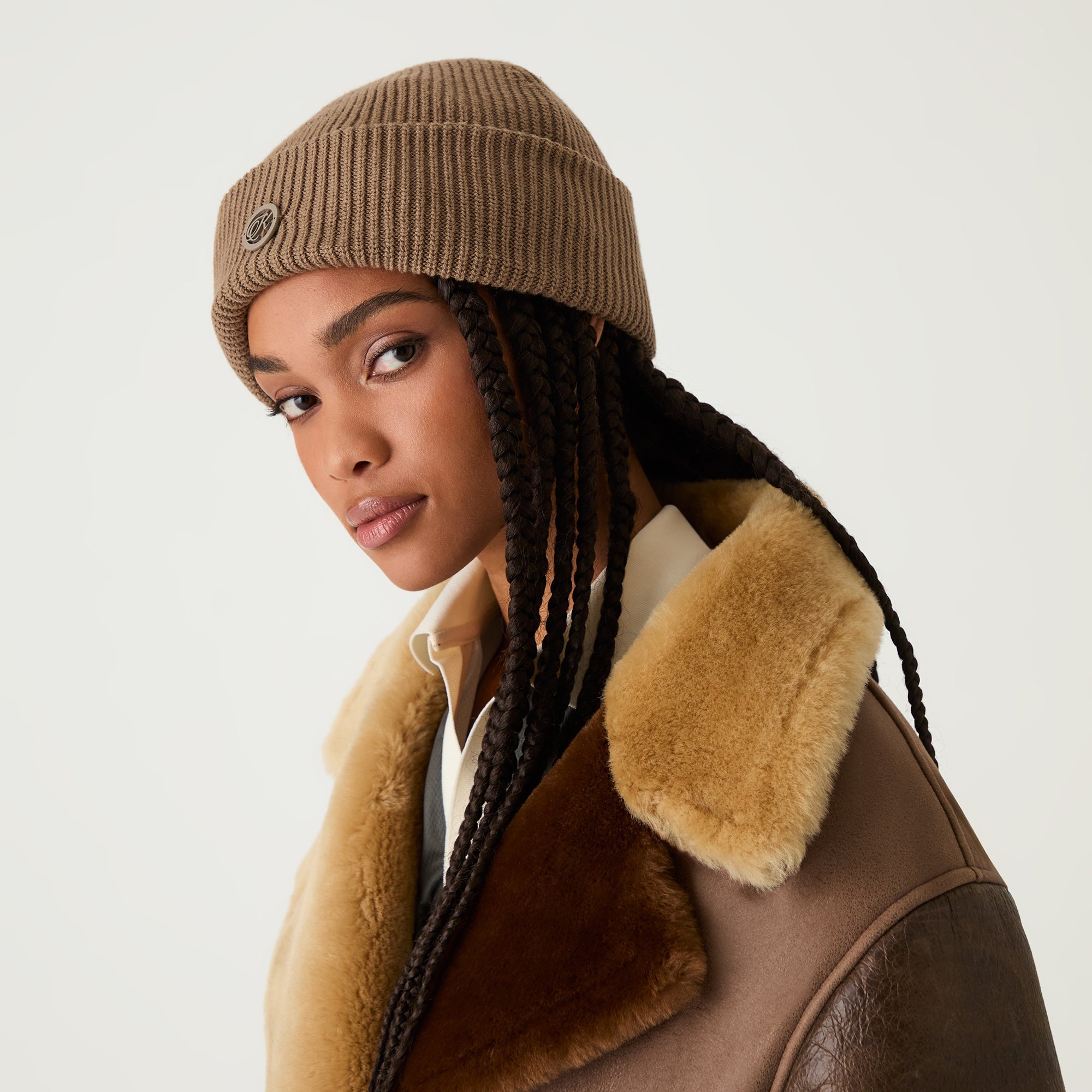 Kith Women Handtacked Enamel Charm Mia Beanie - Quicksand - view 2