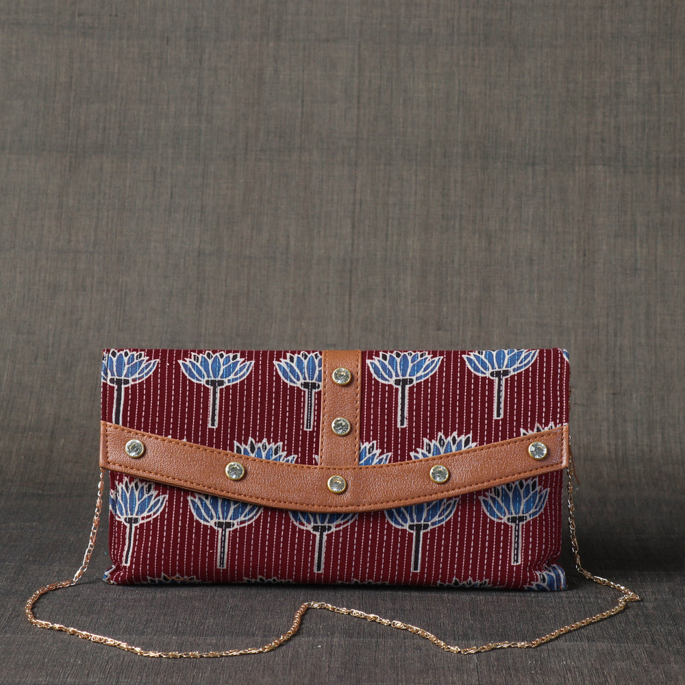 SHADES OF MARUDHARA Brown - Ajrakh Hand Block Printed Clutch Wallet