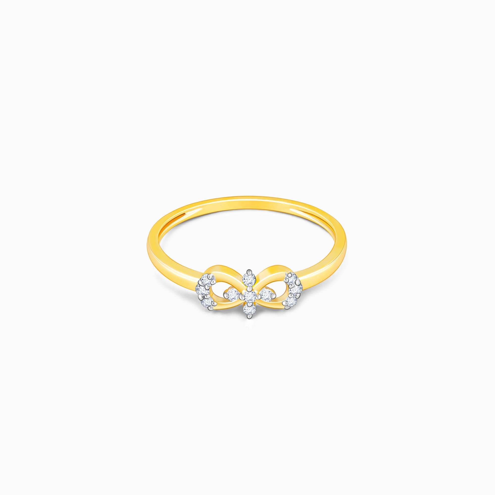 GIVA Jewellery Gold Forever You Diamond Ring