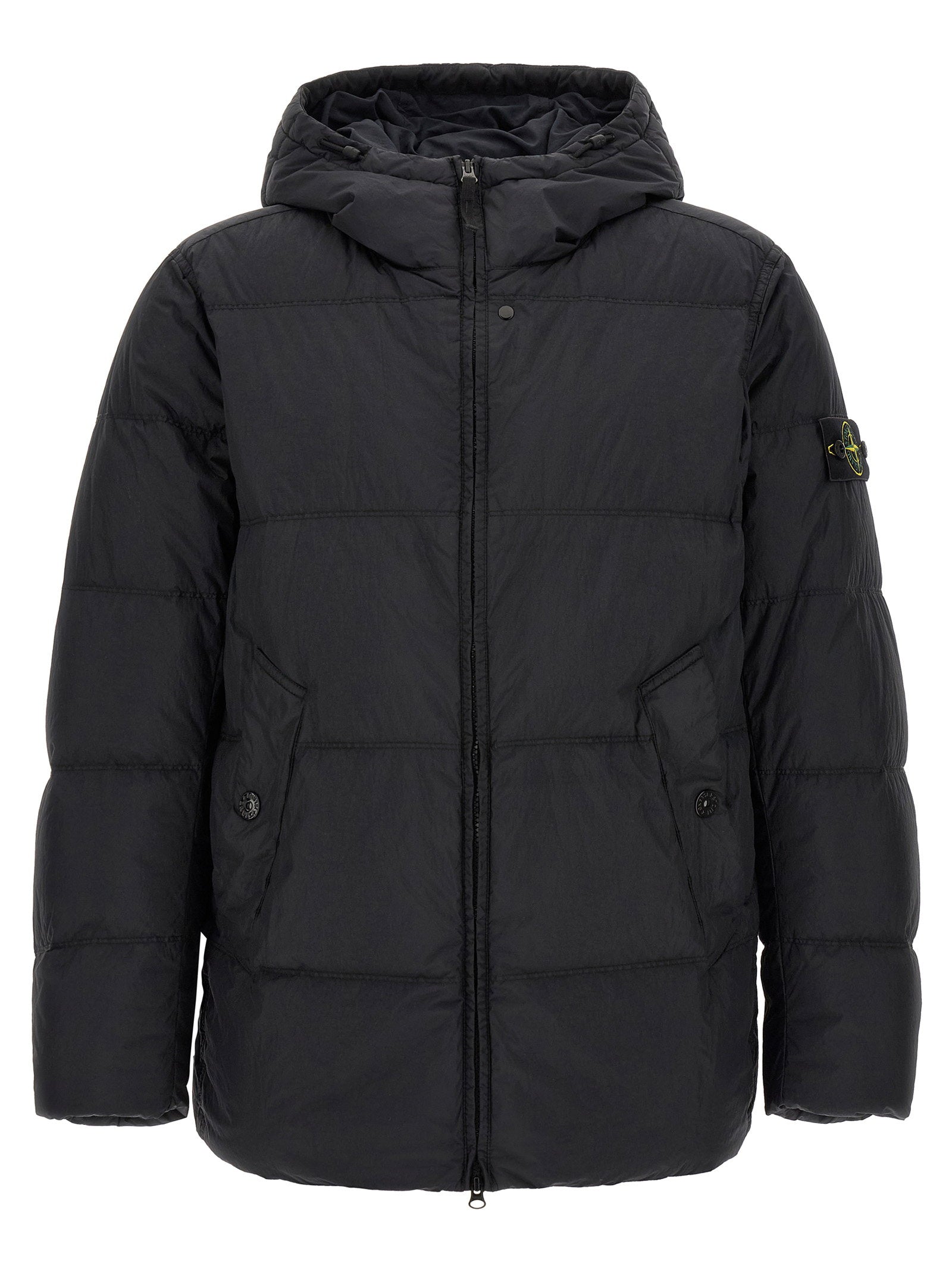 Stone Island Ruffled Effect Down Jacket – 100% polyamide