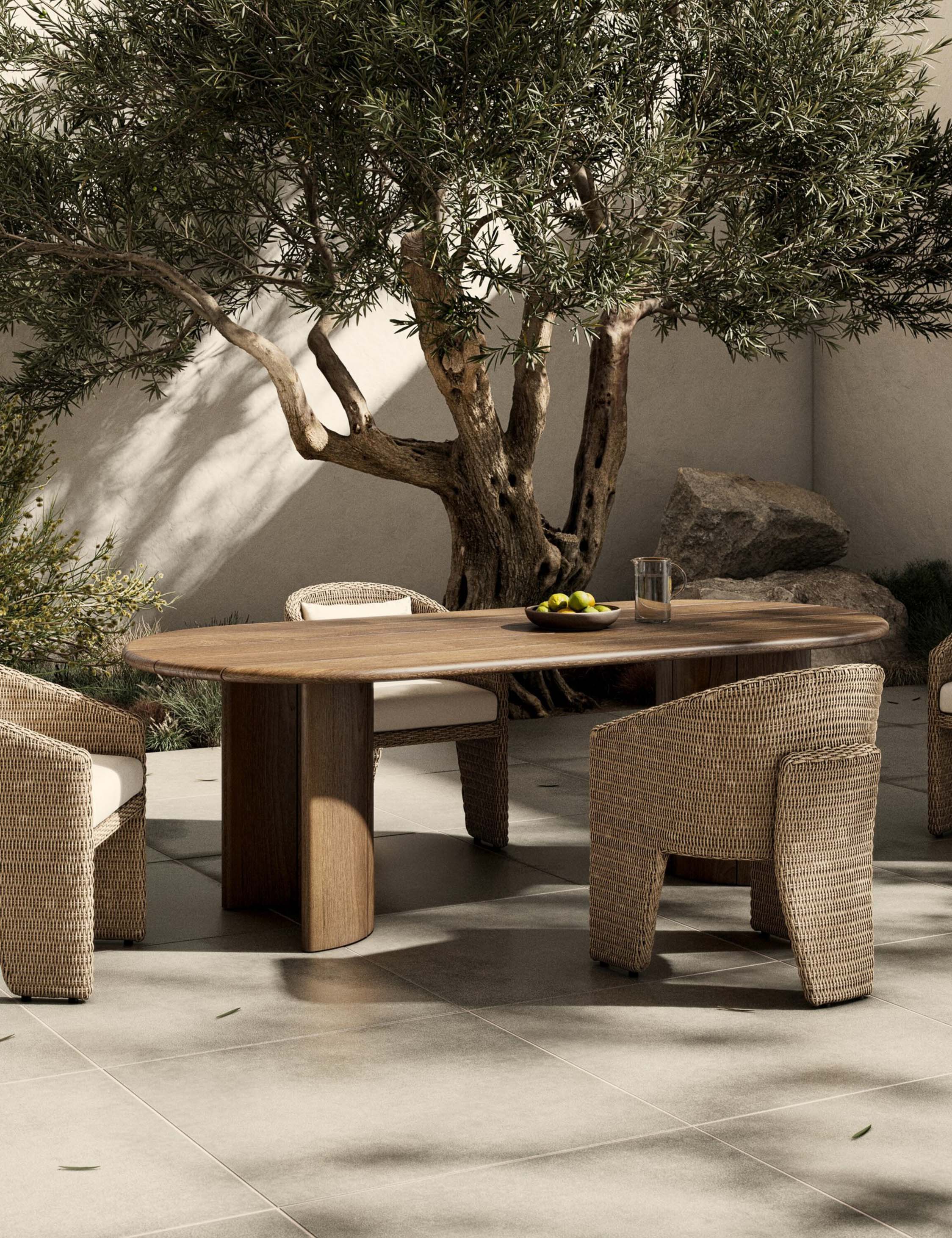 Lulu and Georgia Gilda Outdoor Oval Dining Table - view 4