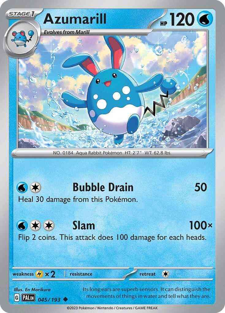 Uncommon sv02-045 non-holo – Pokémon Azumarill - 045/193 - Uncommon [sv02-045] [Non-Holo]