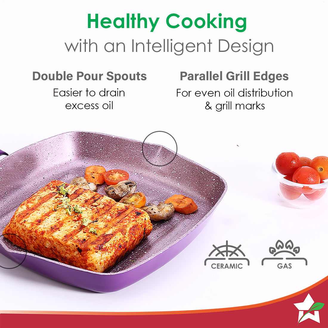 Wonderchef Renewed Royal Velvet 24cm Grill Pan - view 4