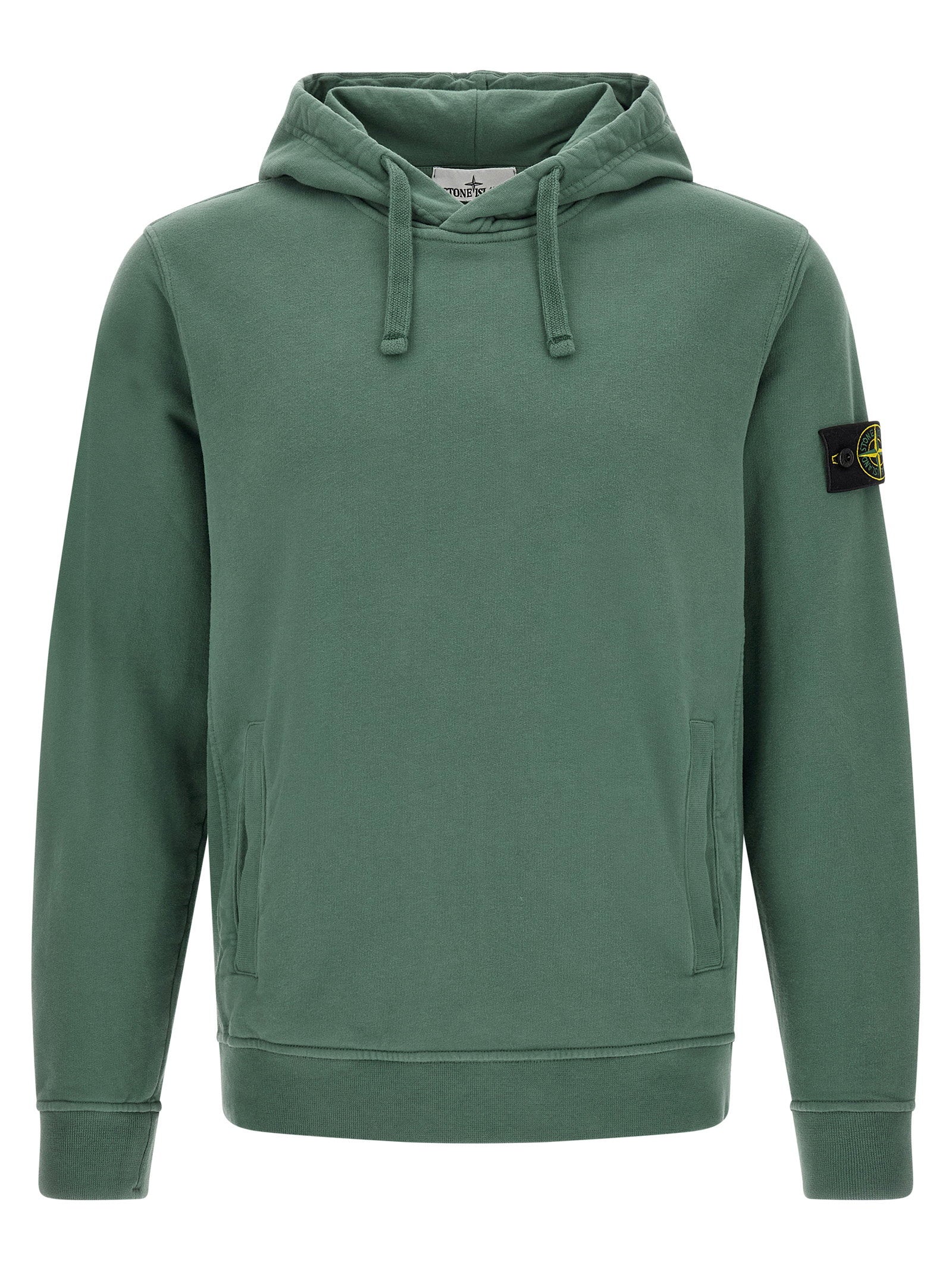 Badge hoodie – Badge Stone Island Hoodie – 99% cotton, 1% elastane