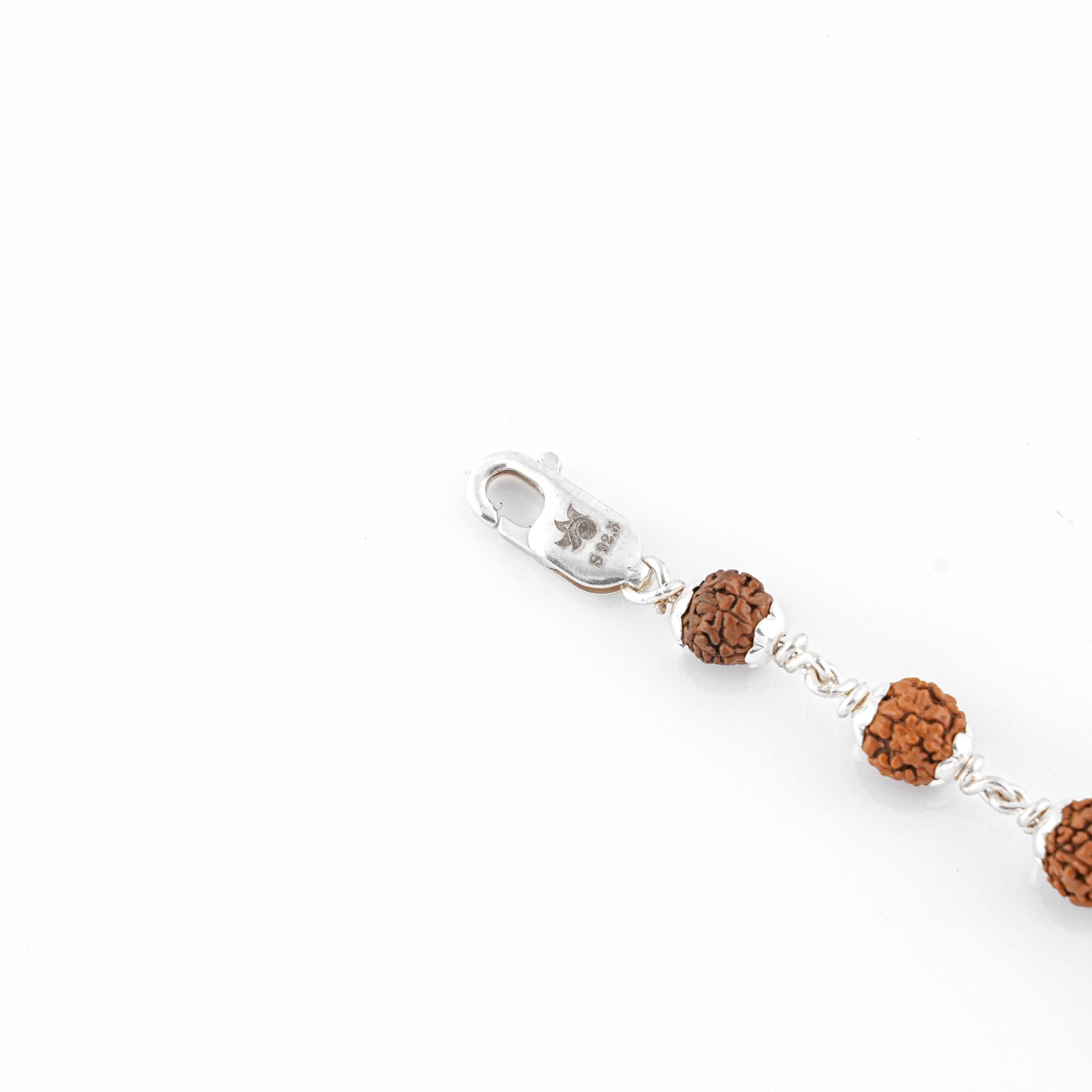 Prinjal Jewellers Rudraksha Silver Trishul Bracelet - view 5