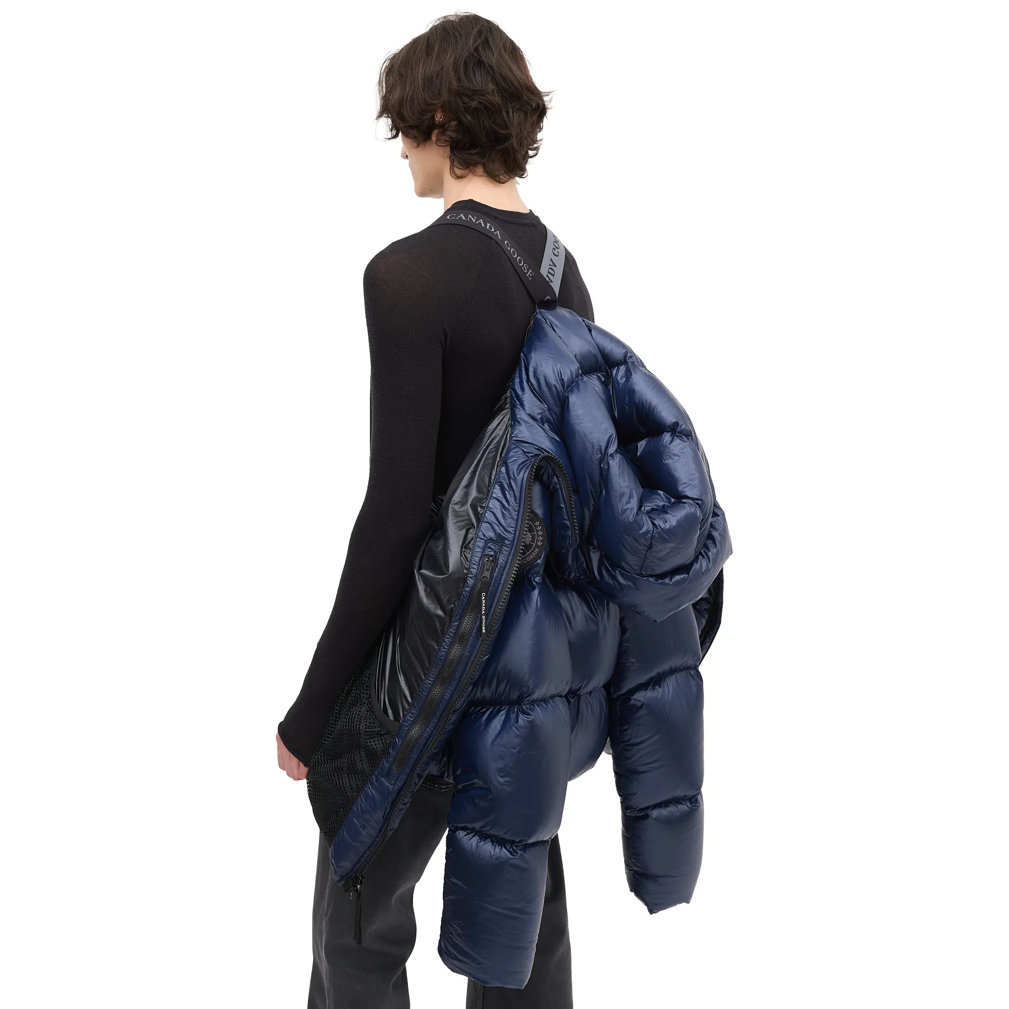 Canada Goose Down & Nylon Crofton Navy Puffer Jacket - view 11