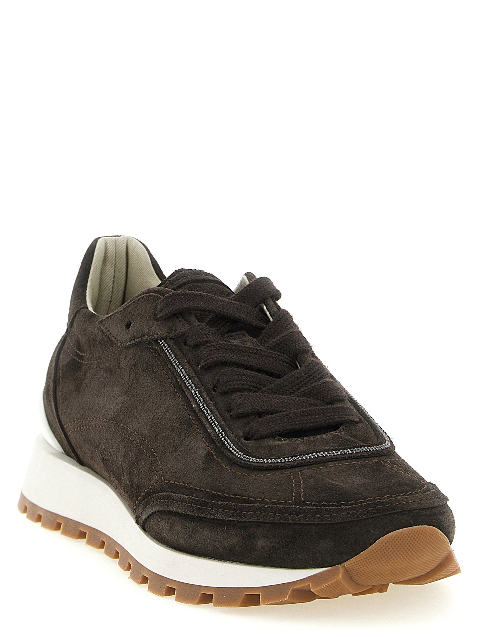 Brunello Cucinelli Monile Suede Sneakers - view 2