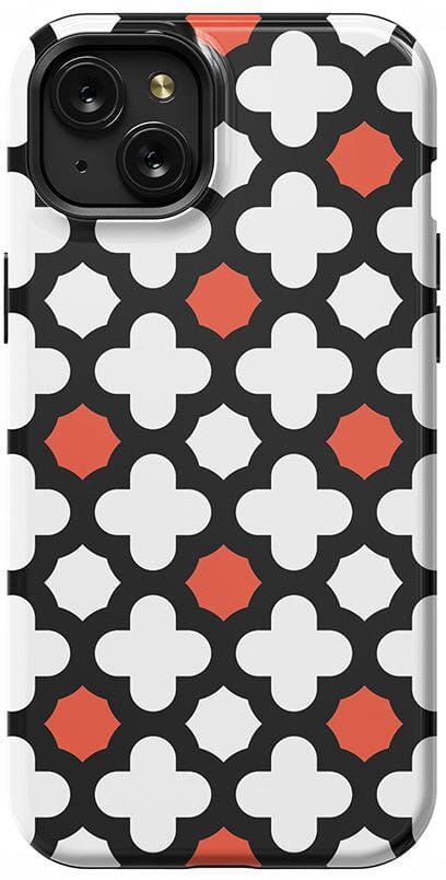 Casetry Red Lattice Tile | High Contrast Design Case