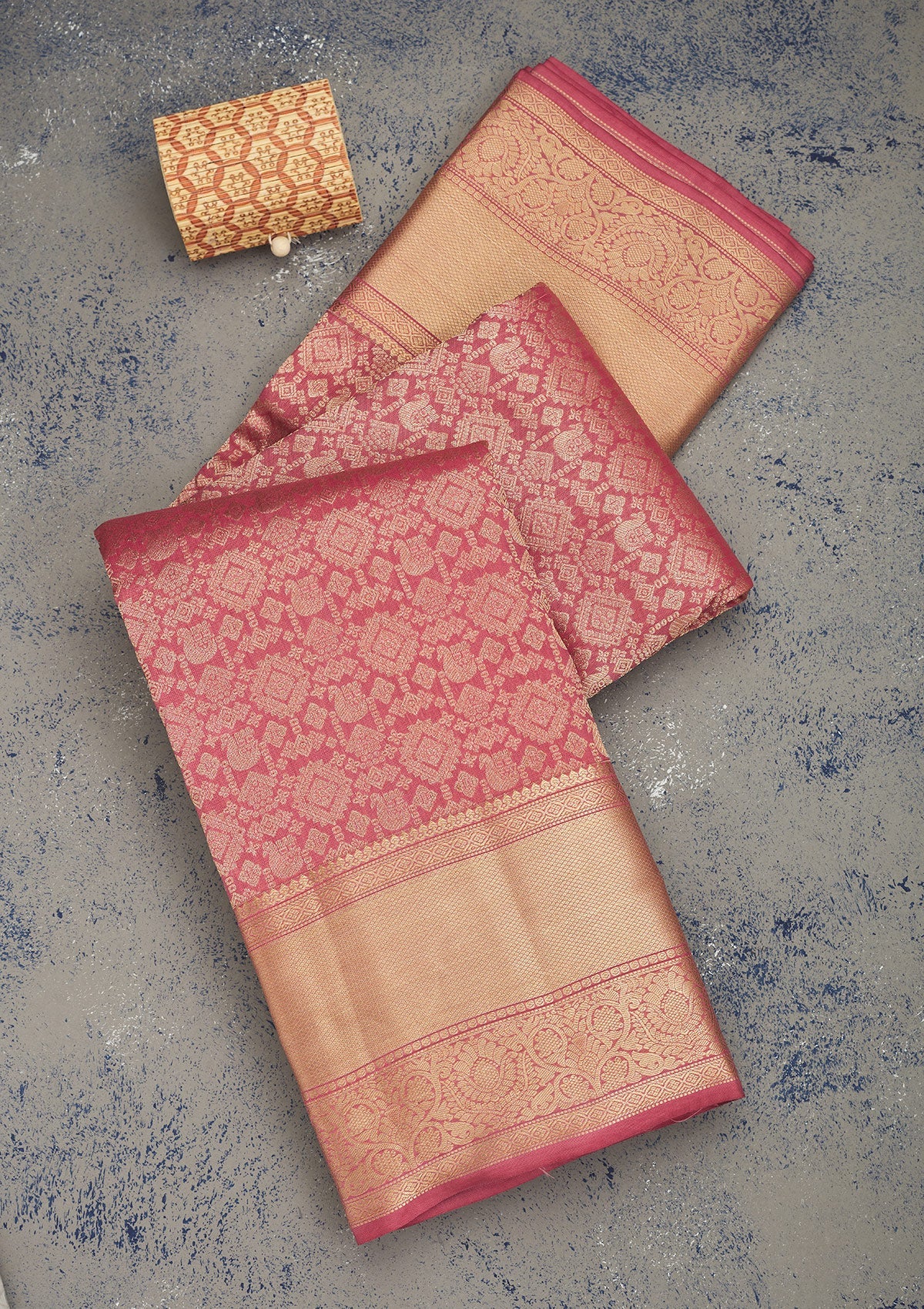 Koskii Onion Pink Zariwork Pure Silk Saree – Women's