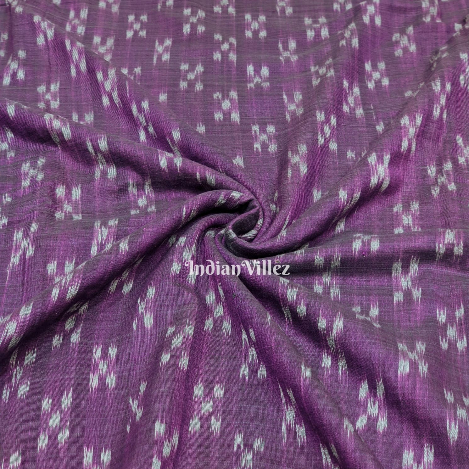 IndianVillèz Purple Odisha Ikat Sambalpuri Cotton Fabric
