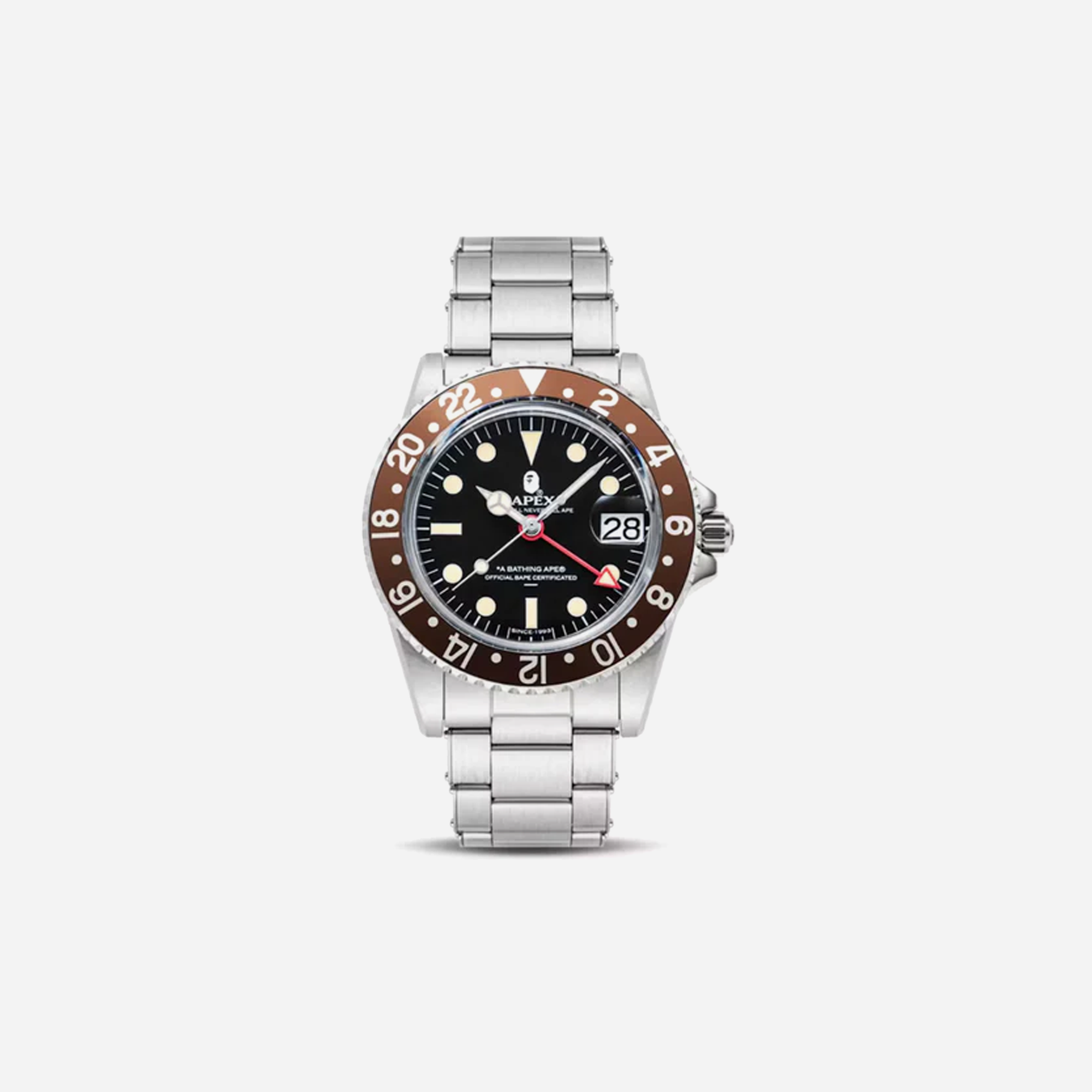 AAPE BY BATHING APE BAPE Classic Type 2 Bapex Watch Brown