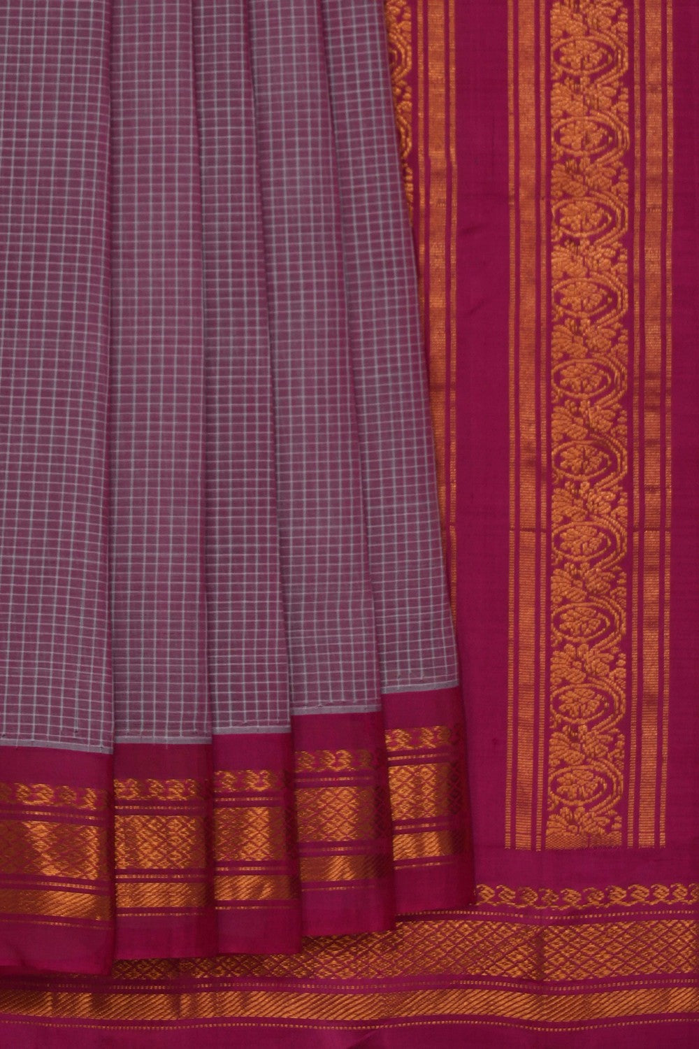 Kalanjali Gadwal Cotton Pink Saree – Women's