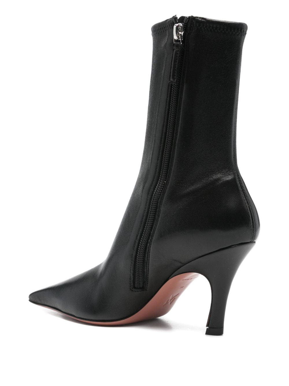 Amina Muaddi Jamie Stretch Bootie 80 Black Stretch Nappa - view 3