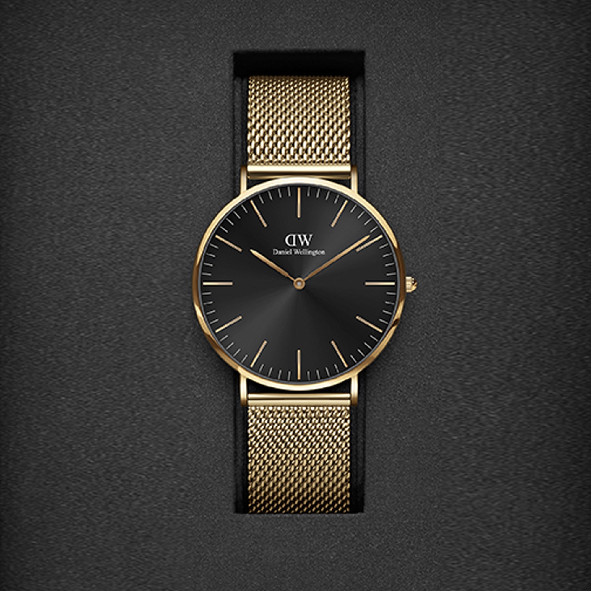 Daniel Wellington Classic Men Quartz Black Dial Analog Stainless Steel Watch DW00100631K - view 5