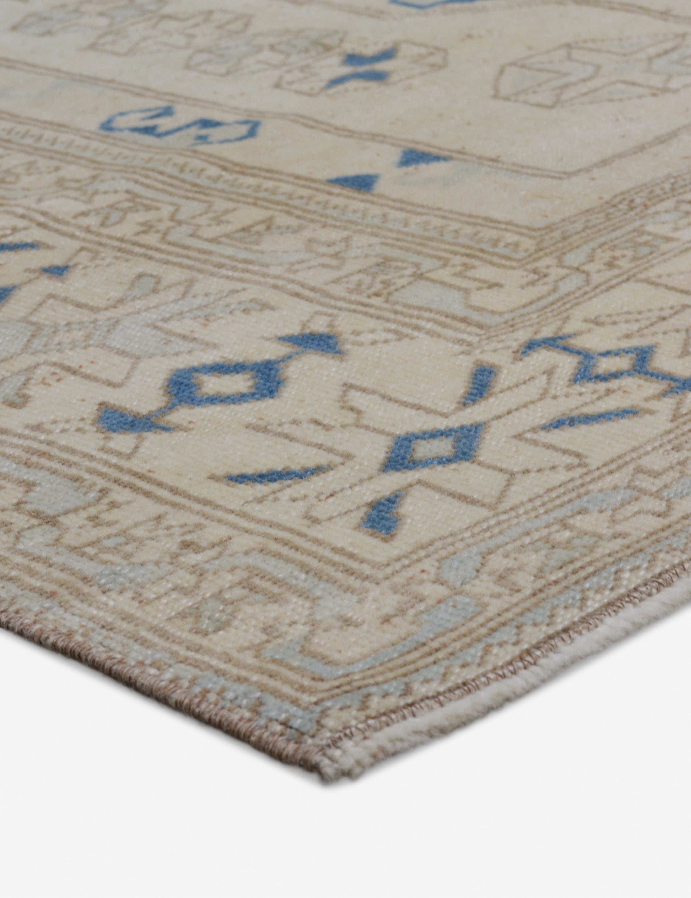 Lulu and Georgia Vintage Turkish Hand-Knotted Wool Rug No. 413, 7'9" x 9'3 - view 2