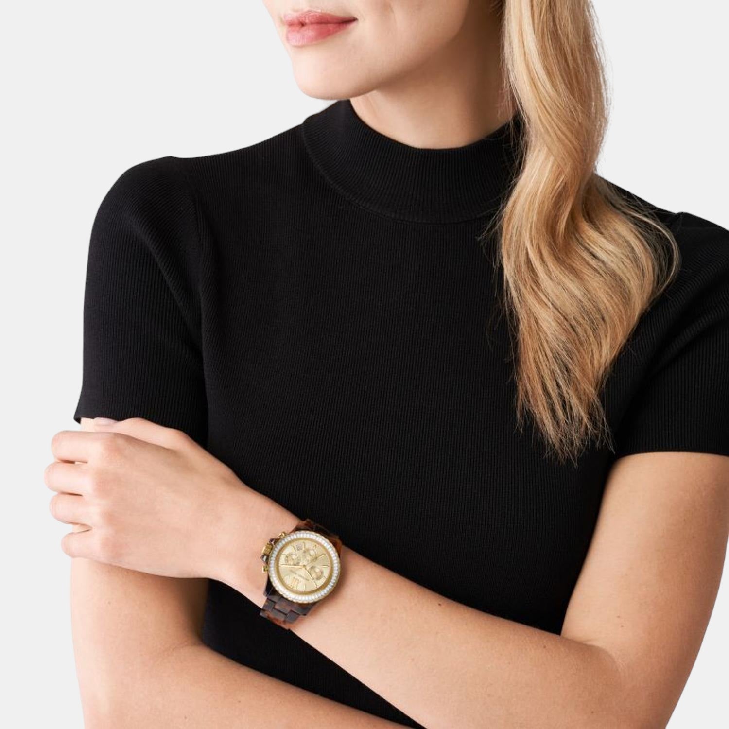 Michael Kors Everest Women Quartz Gold Dial Chronograph Stainless Steel Watch MK7239 - view 10