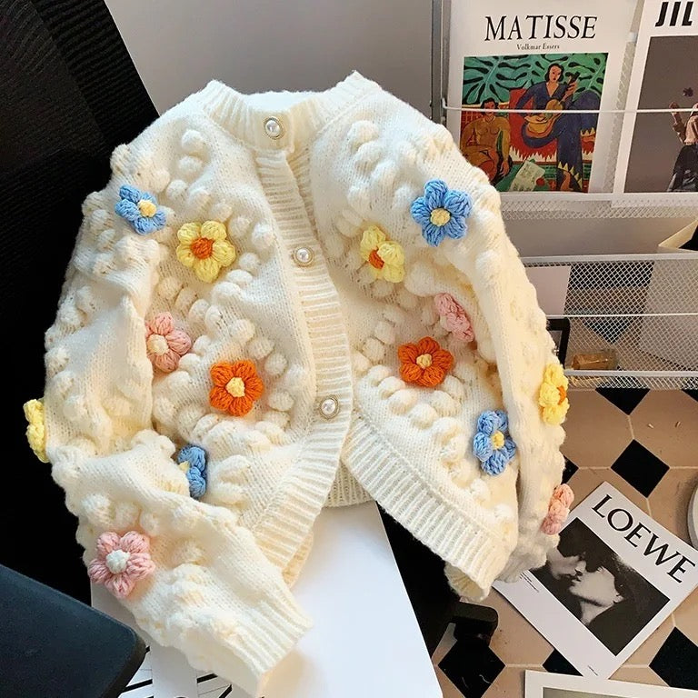 Alamode By Akanksha Lisido Statement Woolen Sweater with Flower Detail - view 2
