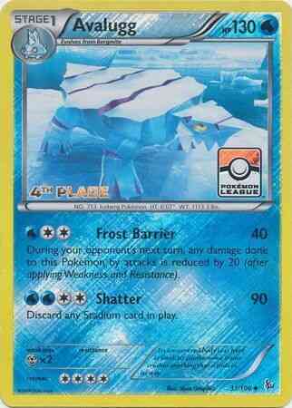 Promo league 4th – Pokémon Avalugg - 31/106 - Promo [League] [4th Place] [XY2MSP-31] [Reverse Holo]