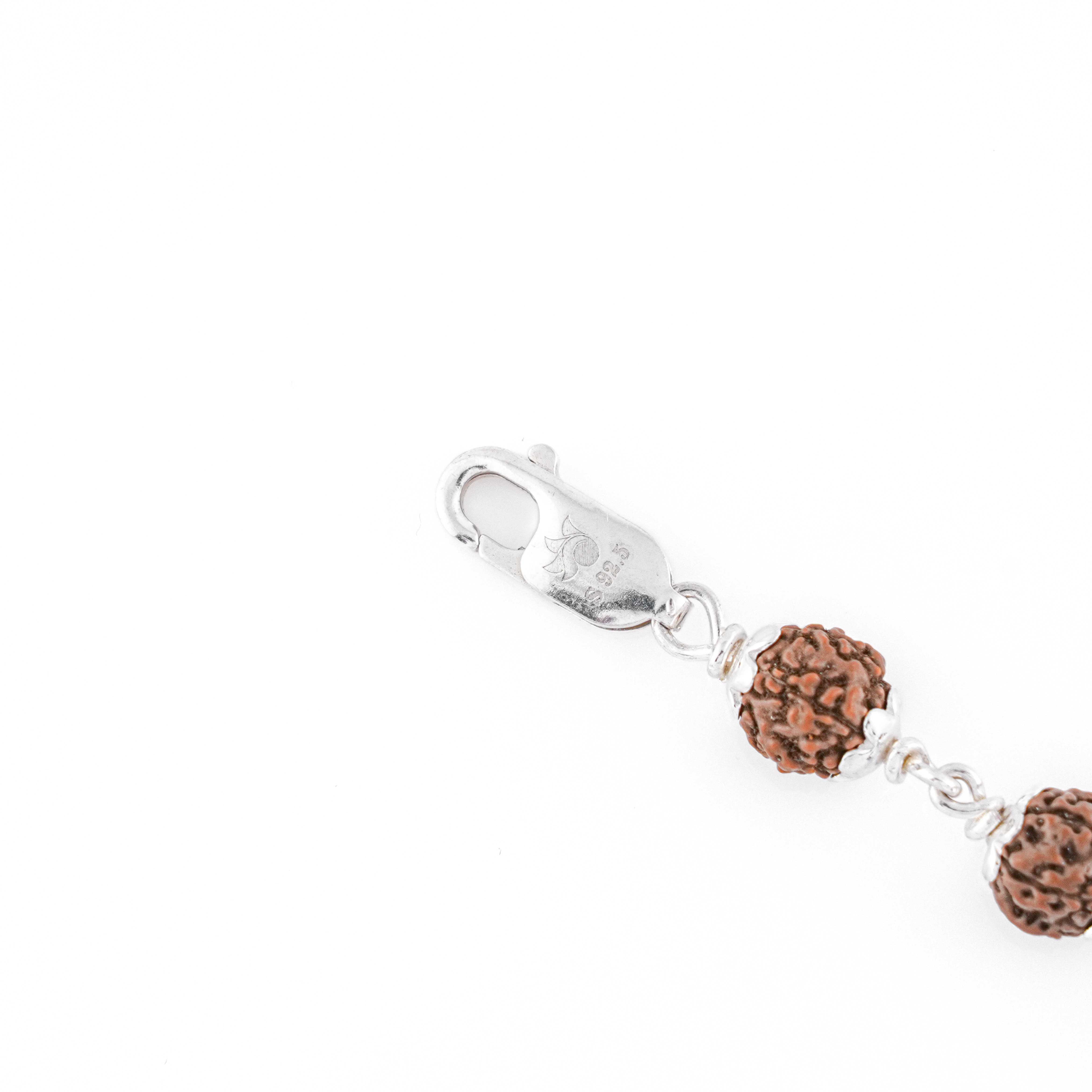 Prinjal Jewellers Rudraksha Silver Om Trishul Bracelet - view 5