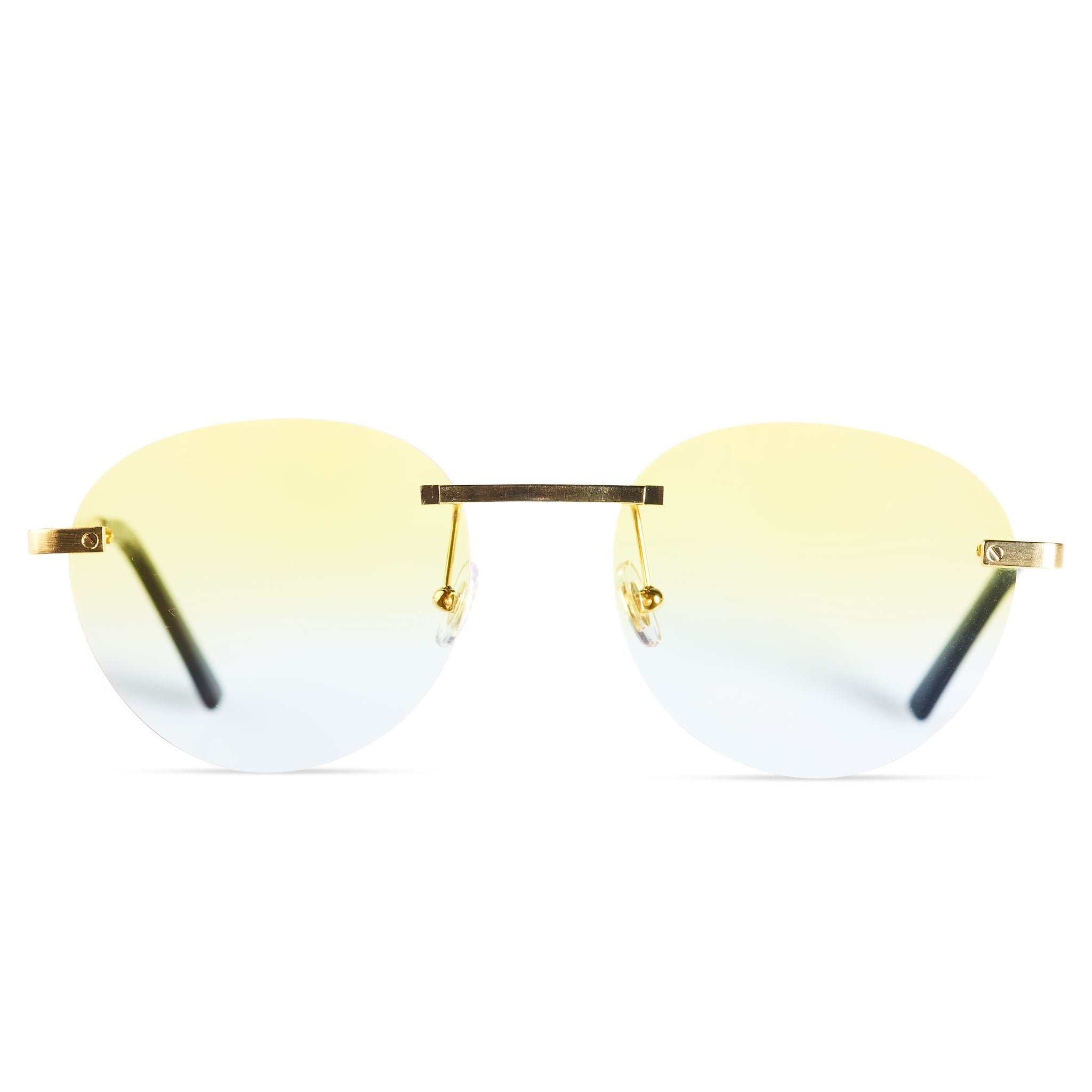 Cartier Eyewear Custom CT0167O Santos De Cartier Rimless Sunglasses