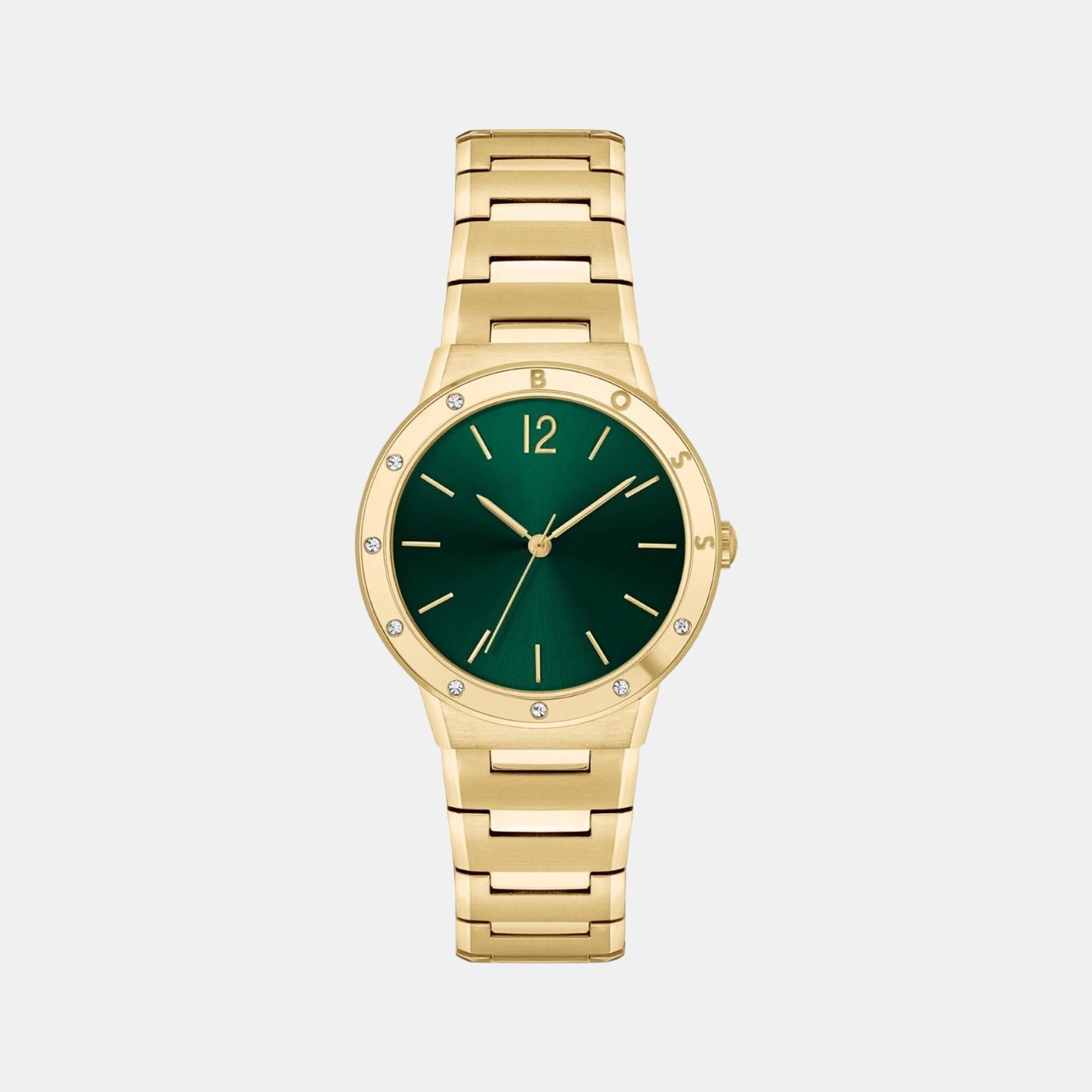 Boss Breath Women Quartz Green Dial Analog Stainless Steel Watch 1502649