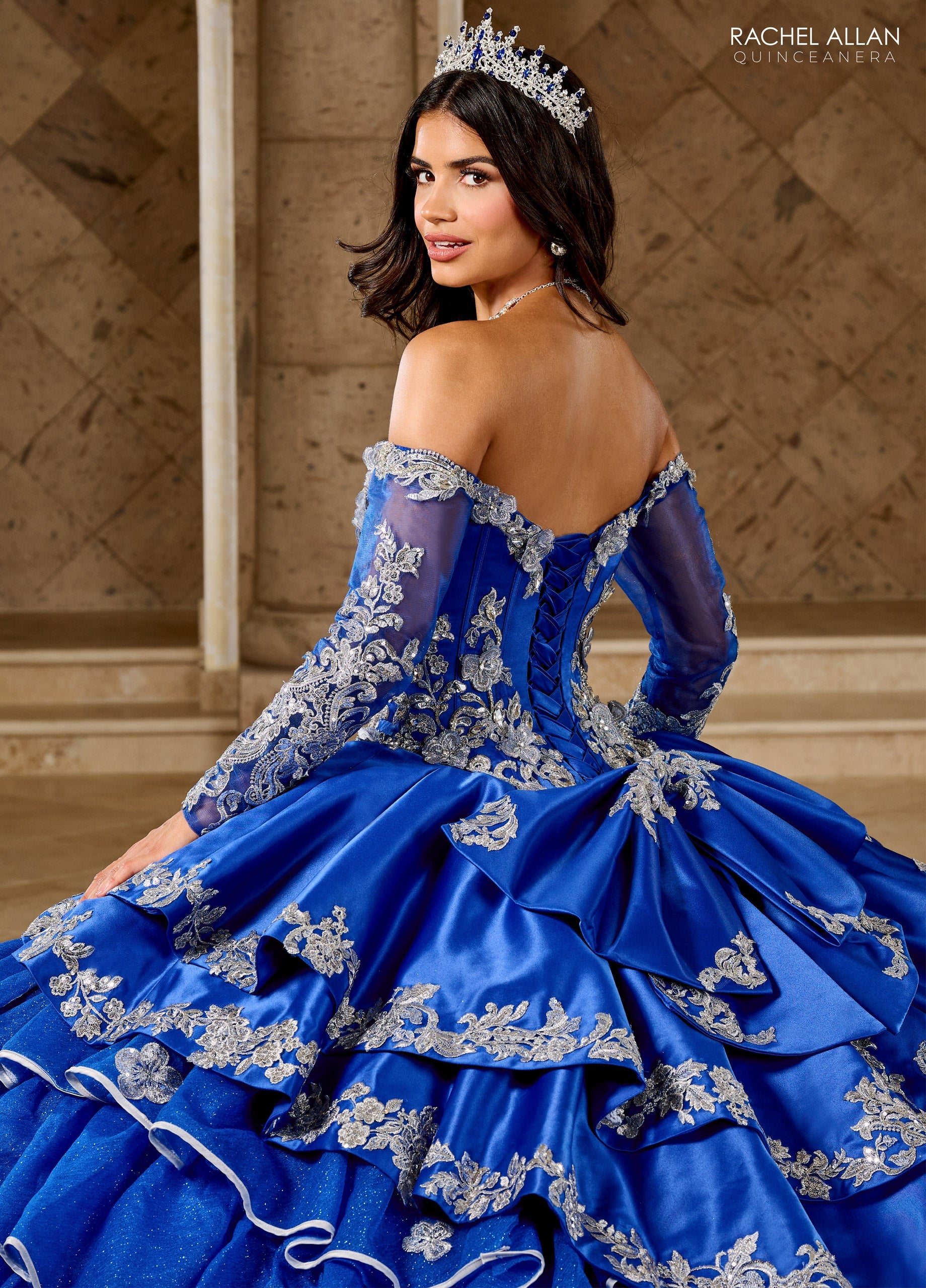 Mary's Bridal Ruffled Charro Quinceanera Dress by Rachel Allan RQ5012 - view 8