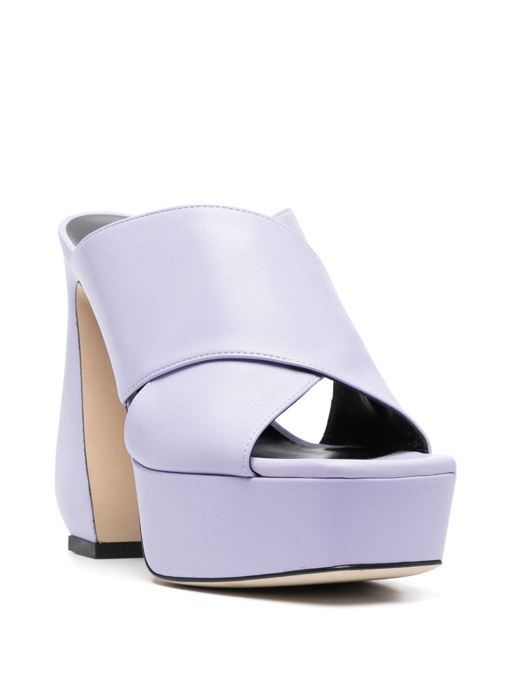 Si Rossi 130mm Platform Leather Mules - view 2