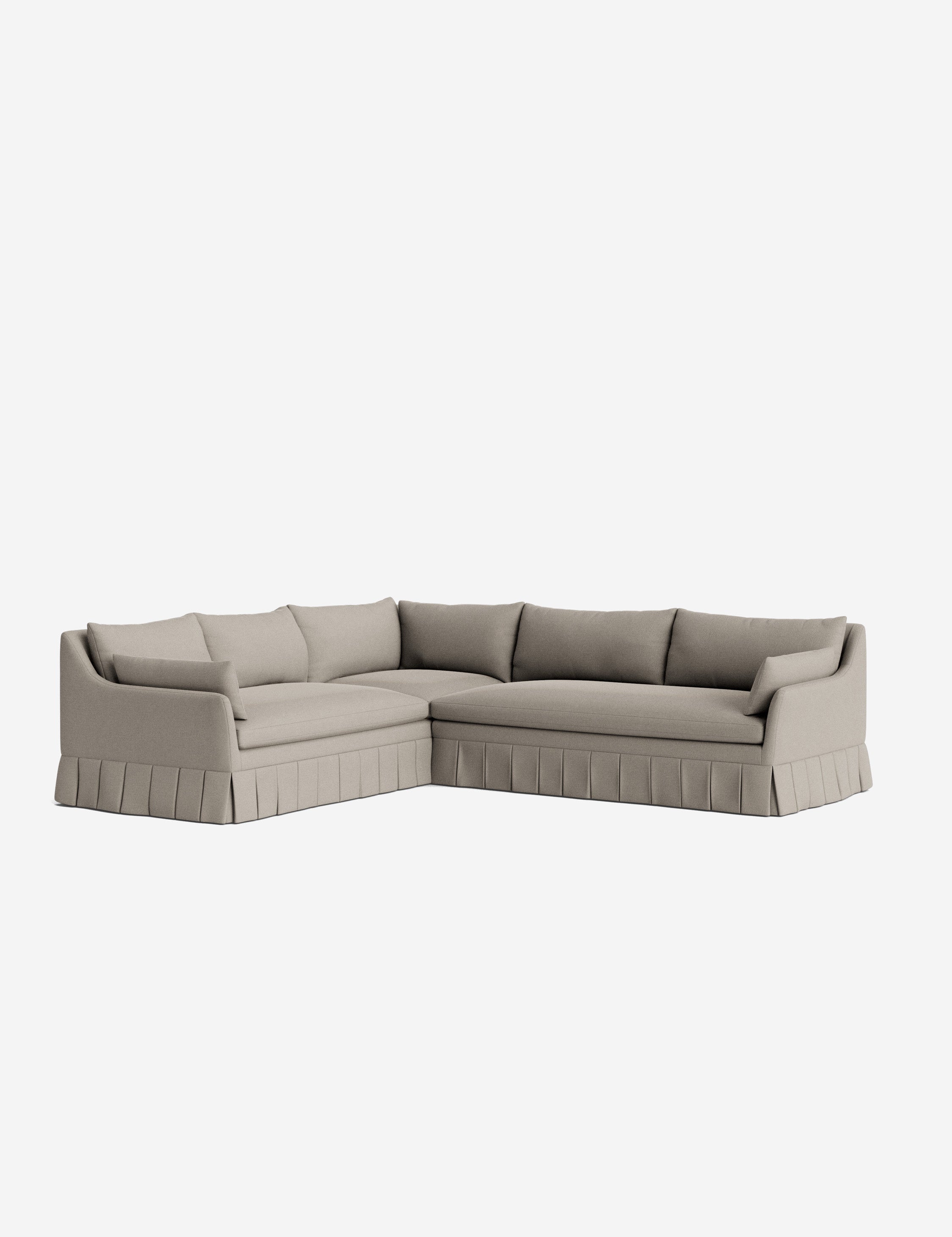 Lulu and Georgia Portola Luxe Depth Pleated Corner Sectional Sofa - view 67