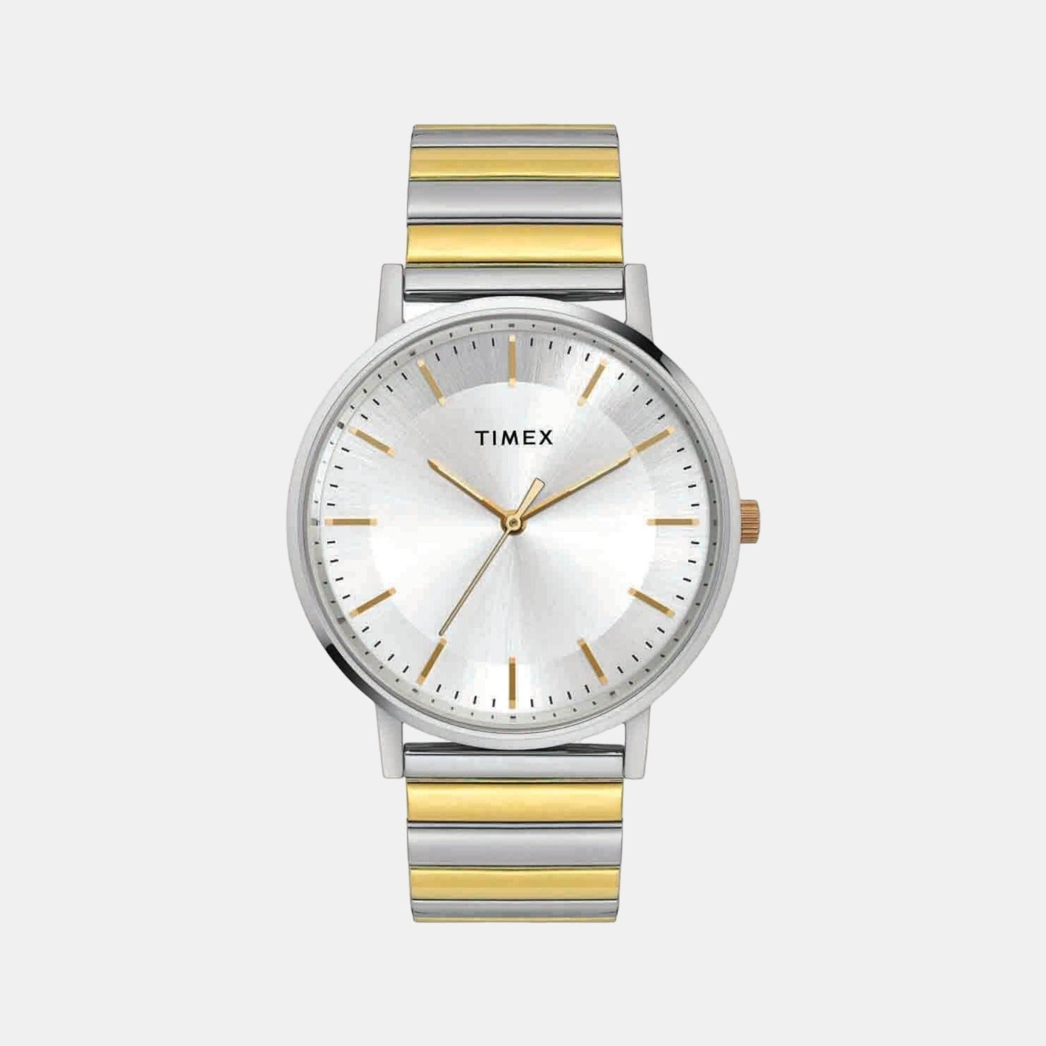 Timex Fashion Men Quartz Silver Dial Analog Stainless Steel Watch TW0TG8009